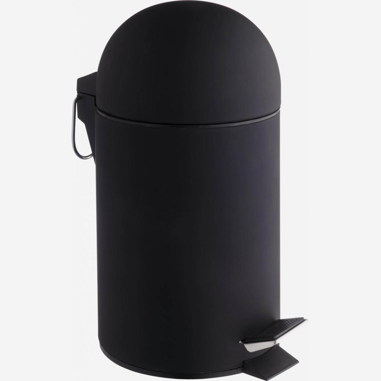 Metal bathroom bin - 3L - Black