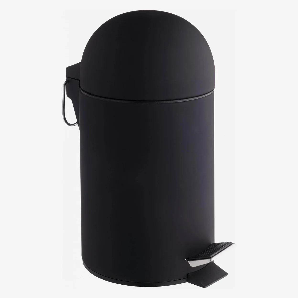 Poubelle de salle de bain 3L en métal - Noir - 1