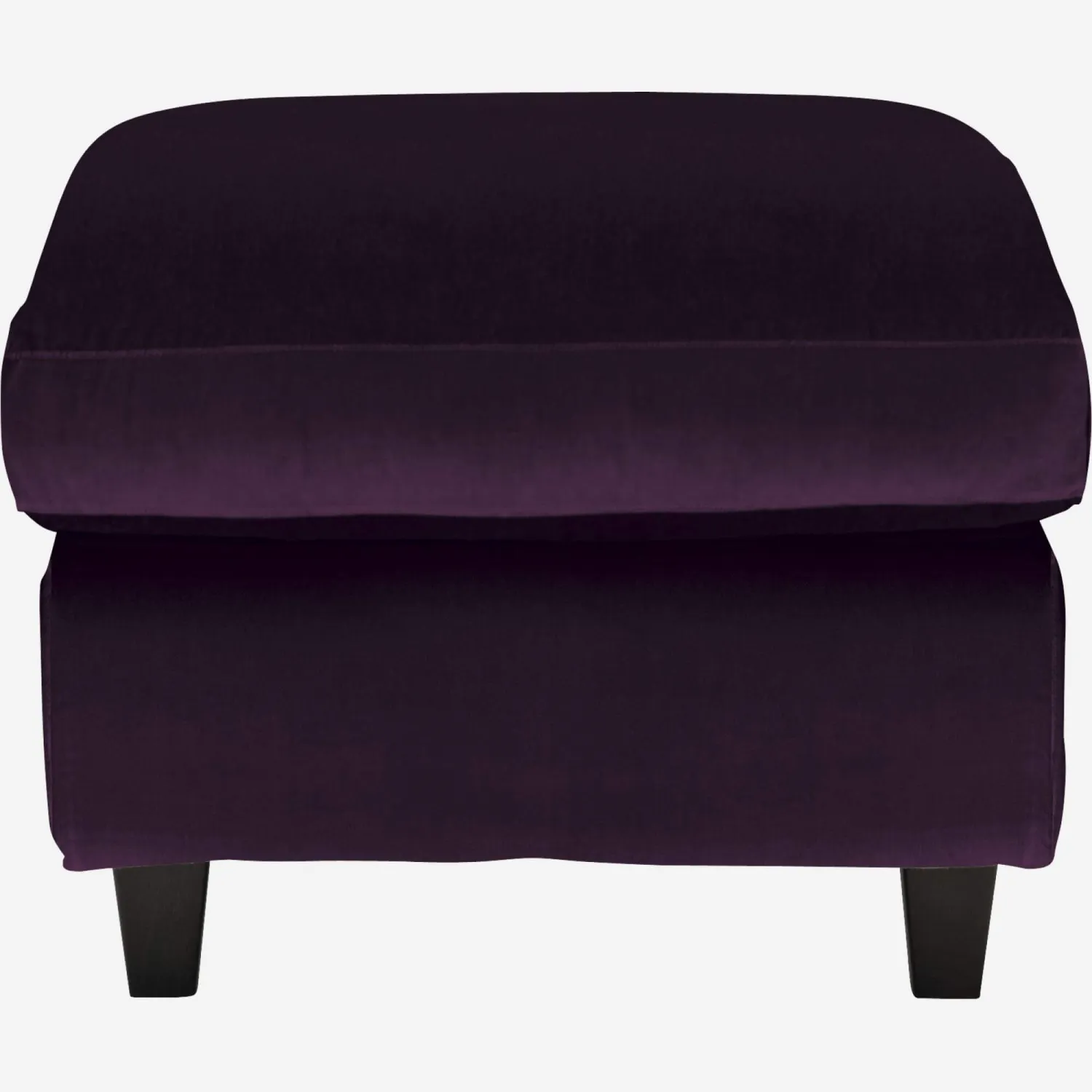 Repose-pieds en velours - Violet - Pieds noirs