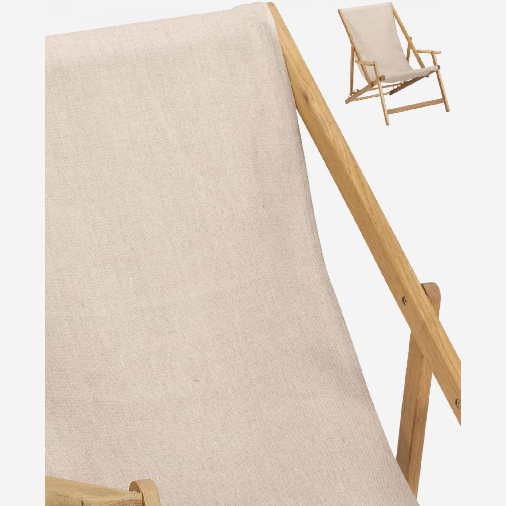 Linen fabric for deckchairs - Natural