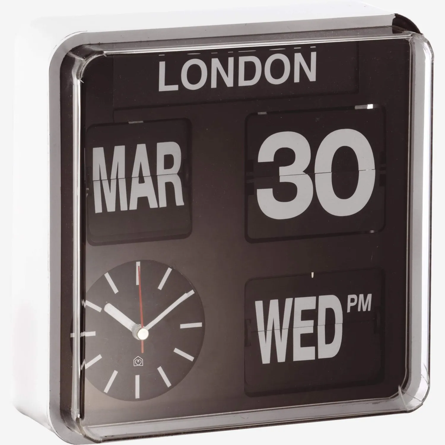 Horloge murale 24x24 cm noire