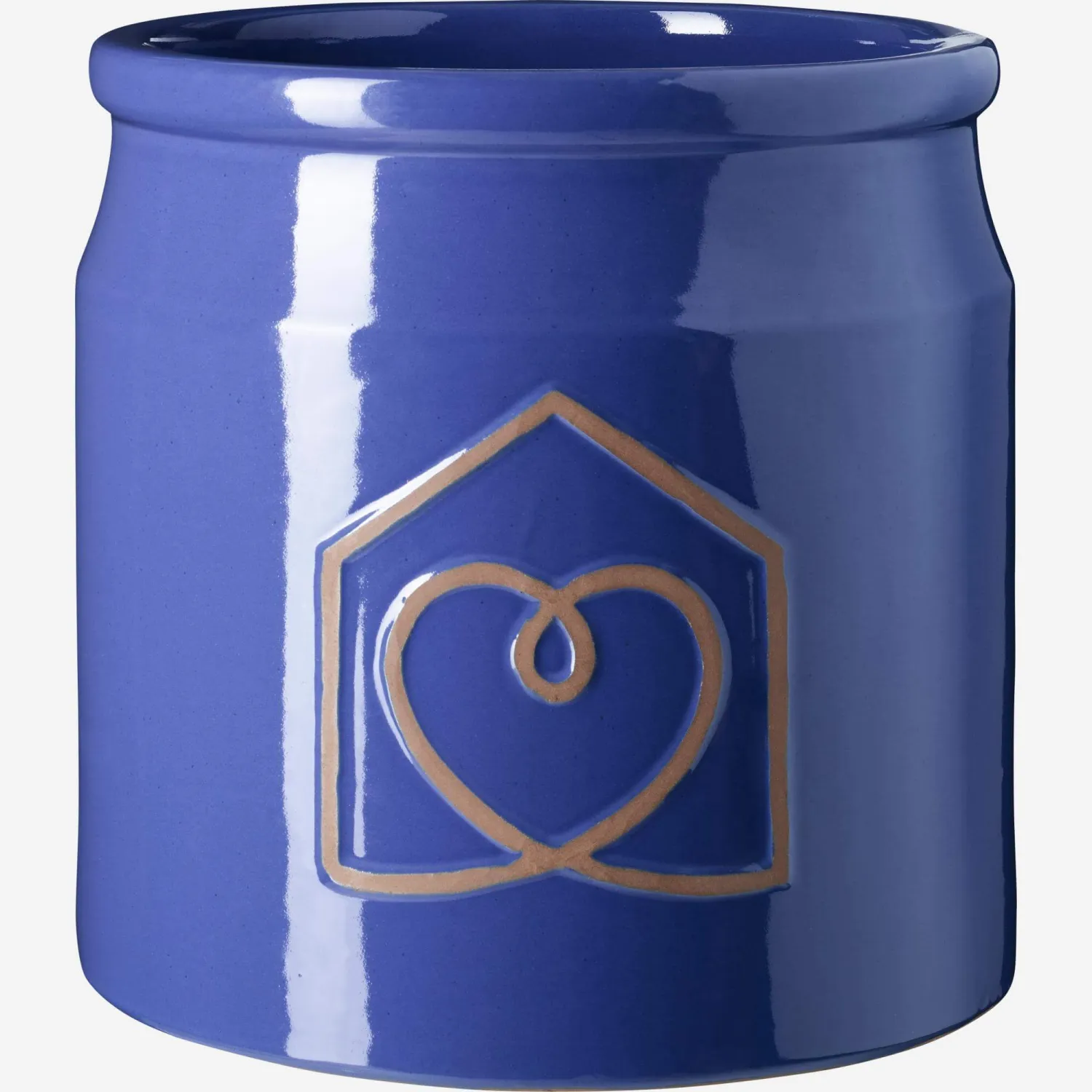 Macetero de loza - 37 x 37 cm - Azul