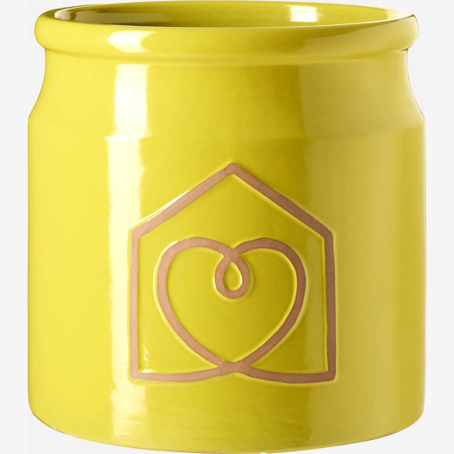 Macetero de loza - 29,5 x 30 cm - Amarillo