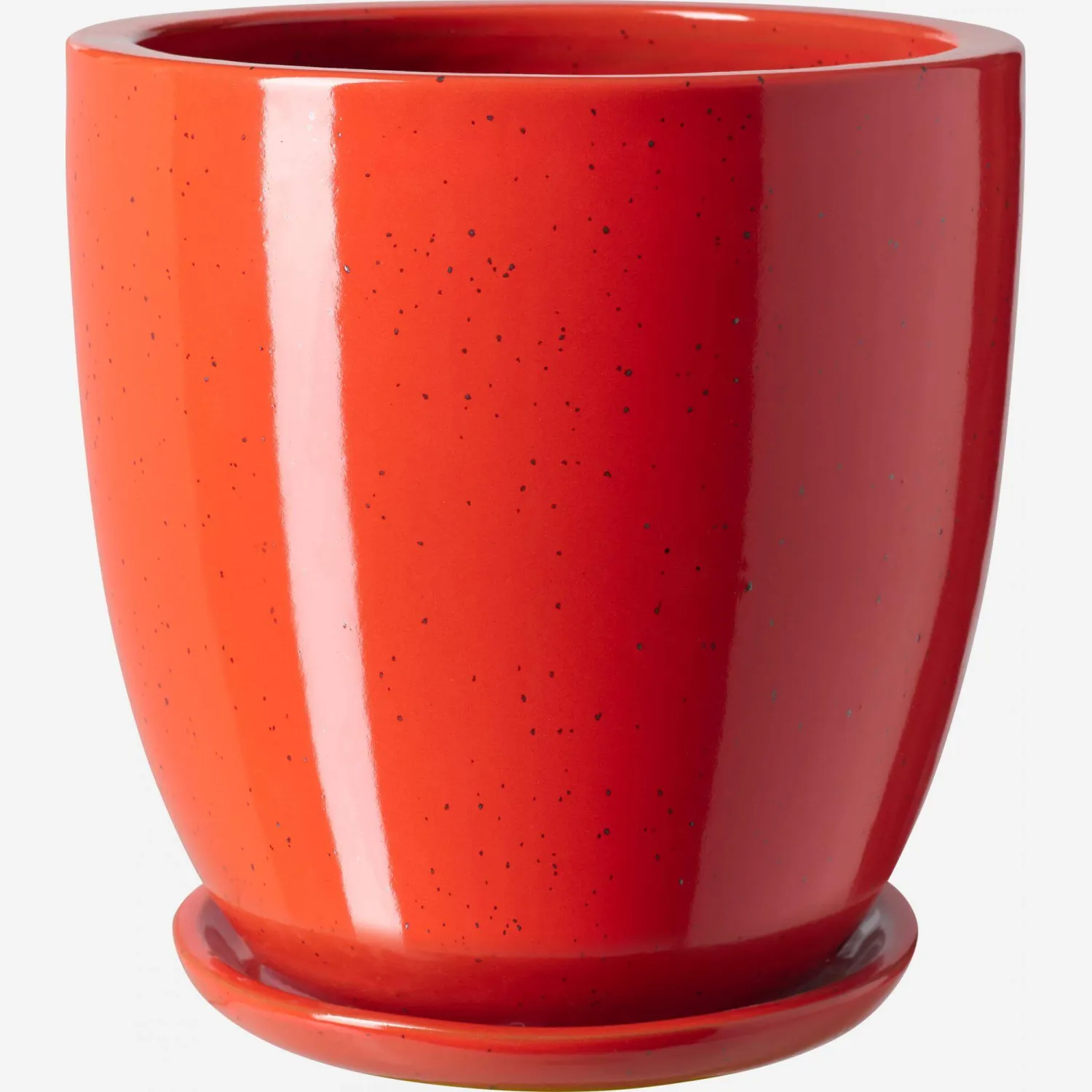 Cache-pot en faïence - 29 x 27,5 cm - Orange