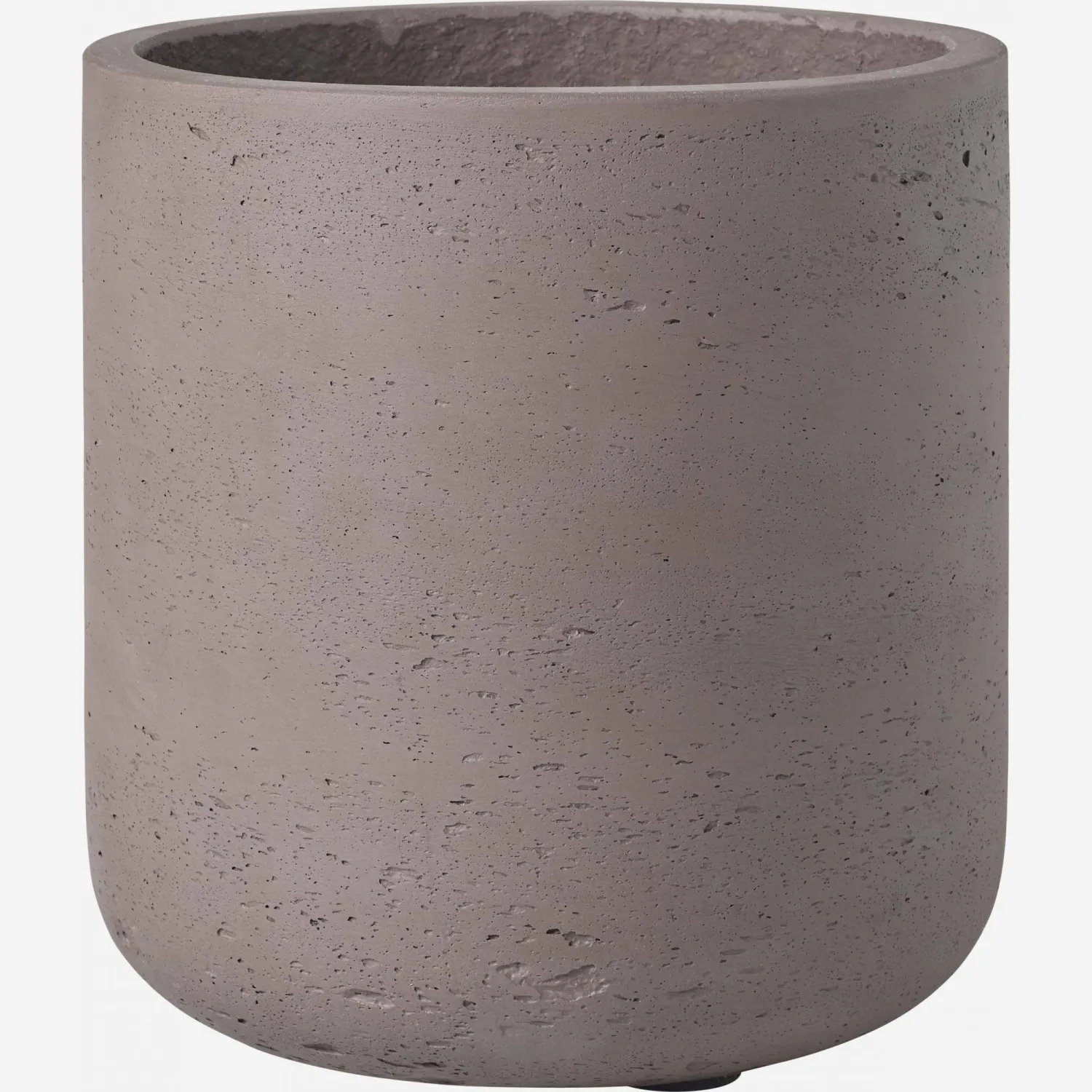 Pot en ciment - 18 x 17,5 cm - Marron