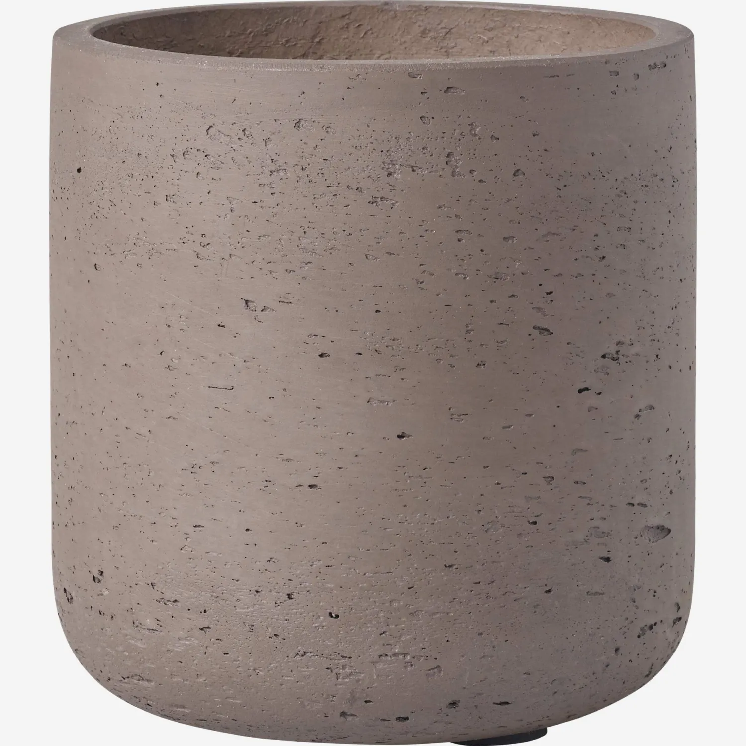 Pot en ciment - 15 x 14,5 cm - Marron