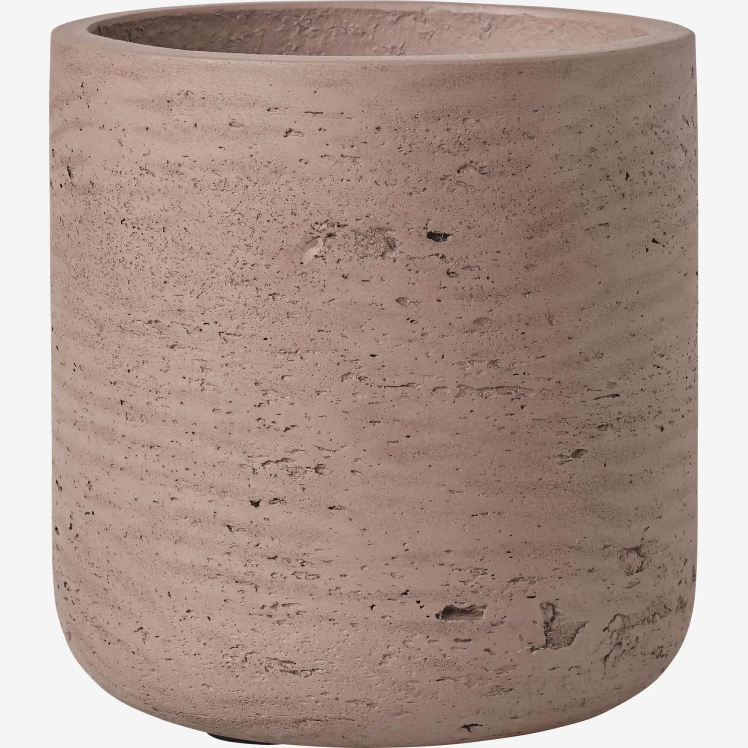 Pot en ciment - 15 x 14,5 cm - Taupe