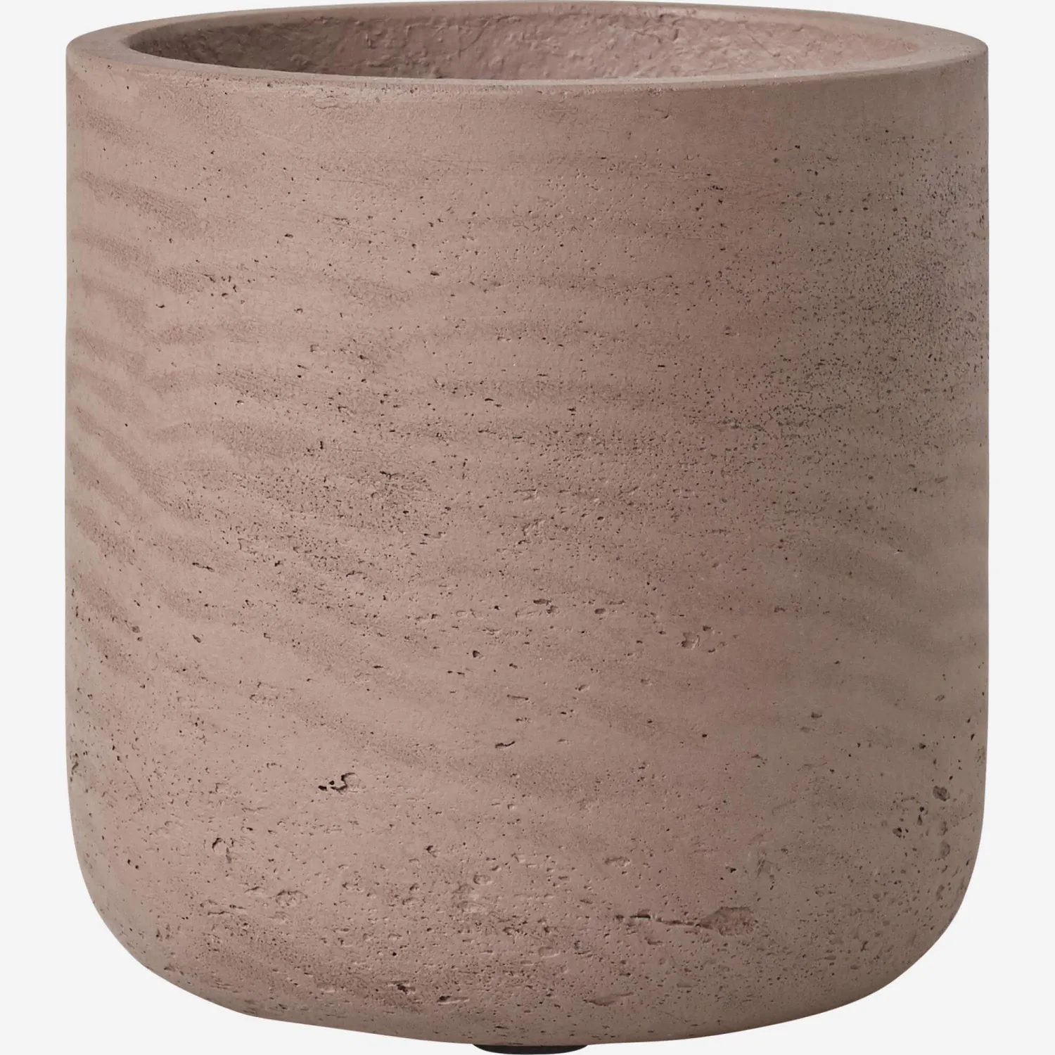 Pot en ciment - 12 x 11,5 cm - Taupe
