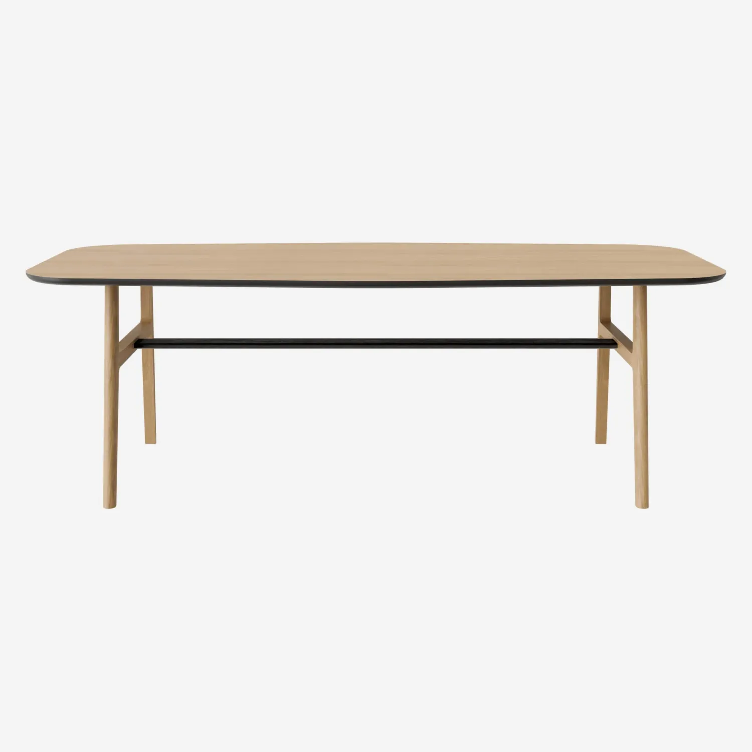 Table rectangulaire en chêne - Naturel et noir - Design by Adrien Carvès - 1
