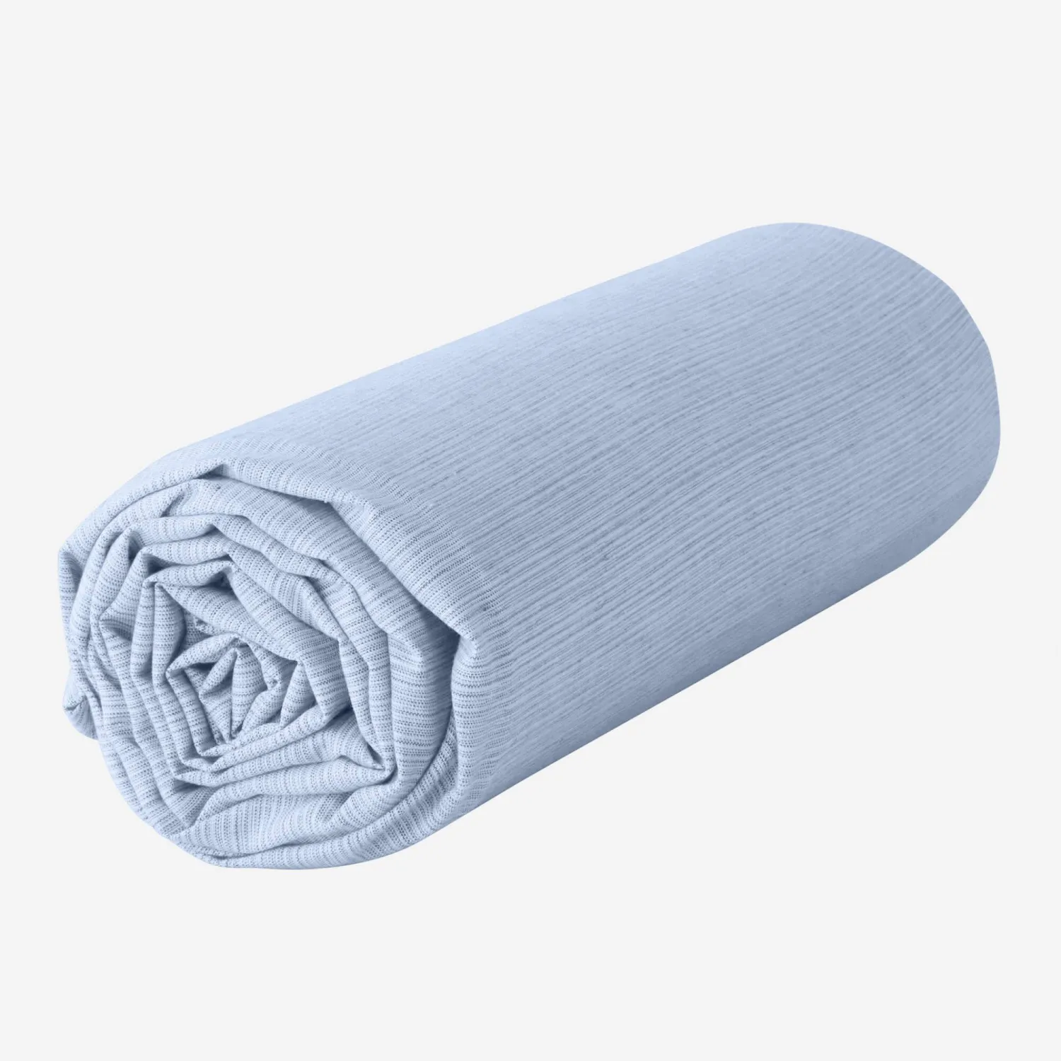 Drap housse en coton - 180 x 200 cm - Bleu clair