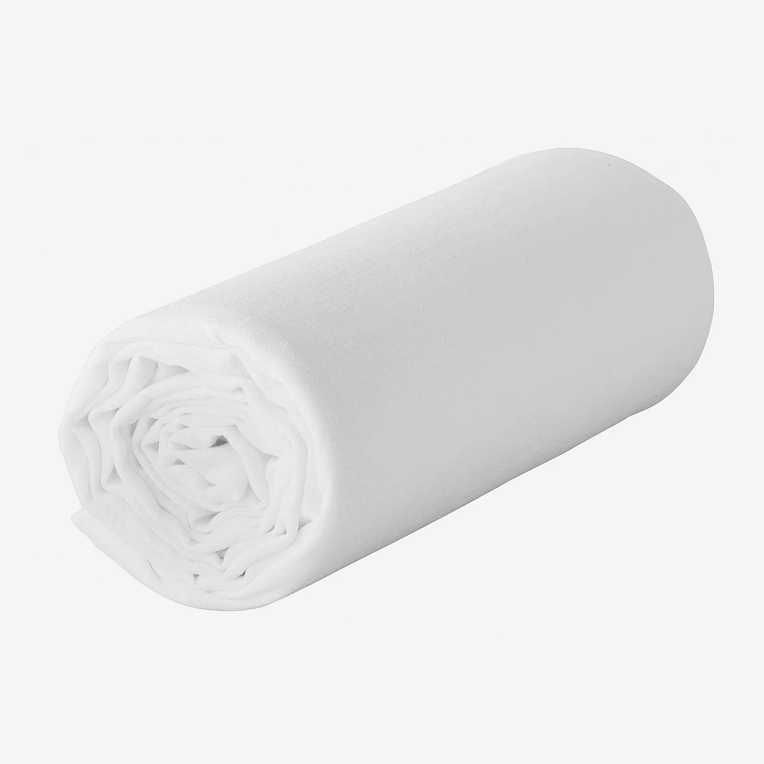 Drap housse en lin - 140 x 200 cm - Blanc - 2