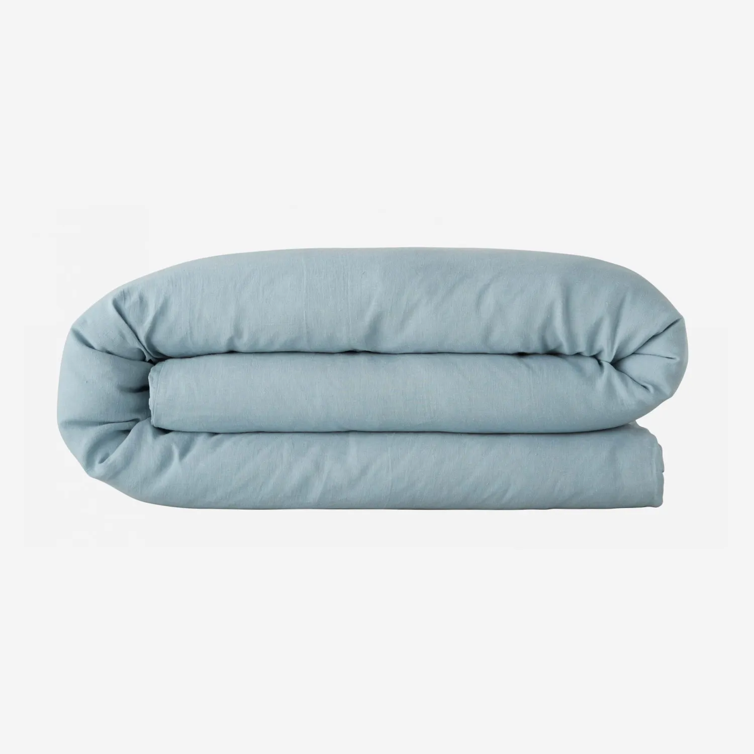 Housse de couette en lin - 200 x 200 cm - Bleu clair - 1