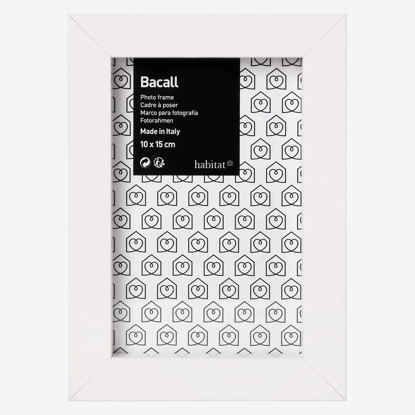 Cadre à poser en bois - 10 x 15 cm - Blanc - 2