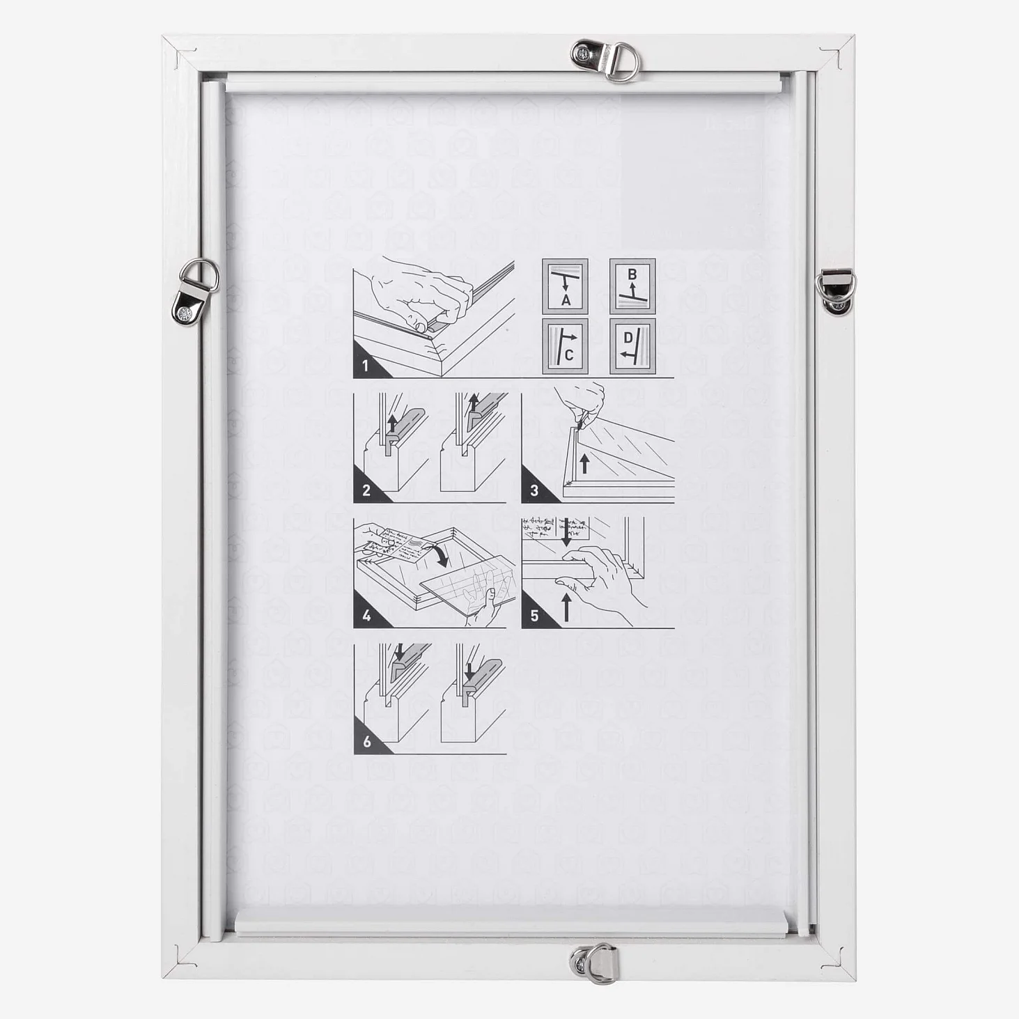 Cadre mural en bois - A4 - Blanc - 5