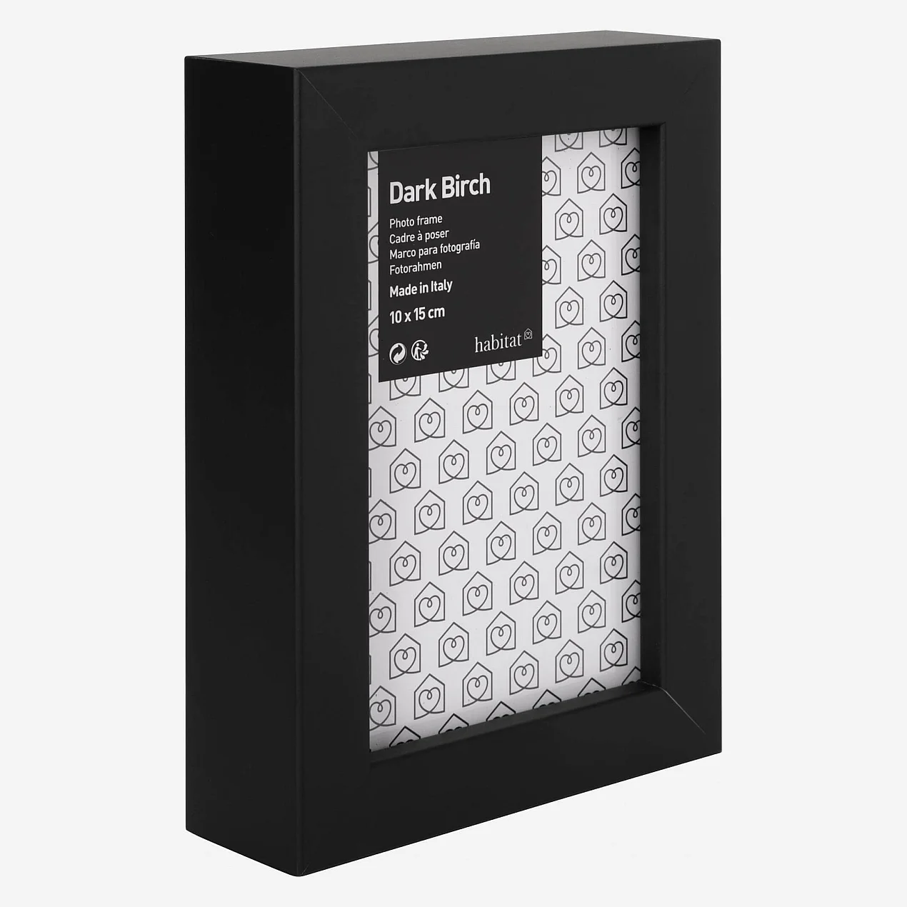 Cadre à poser en bois - 10 x 15 cm - Noir - 3