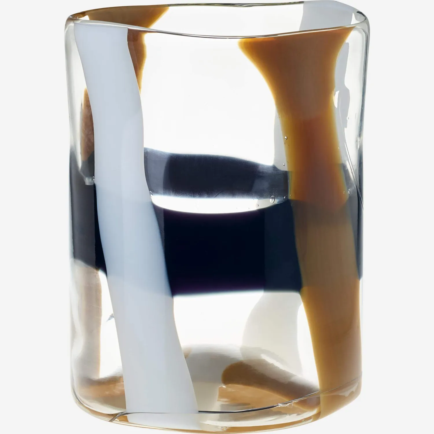 Vase en verre soufflé - 20 x 26 cm - Transparent