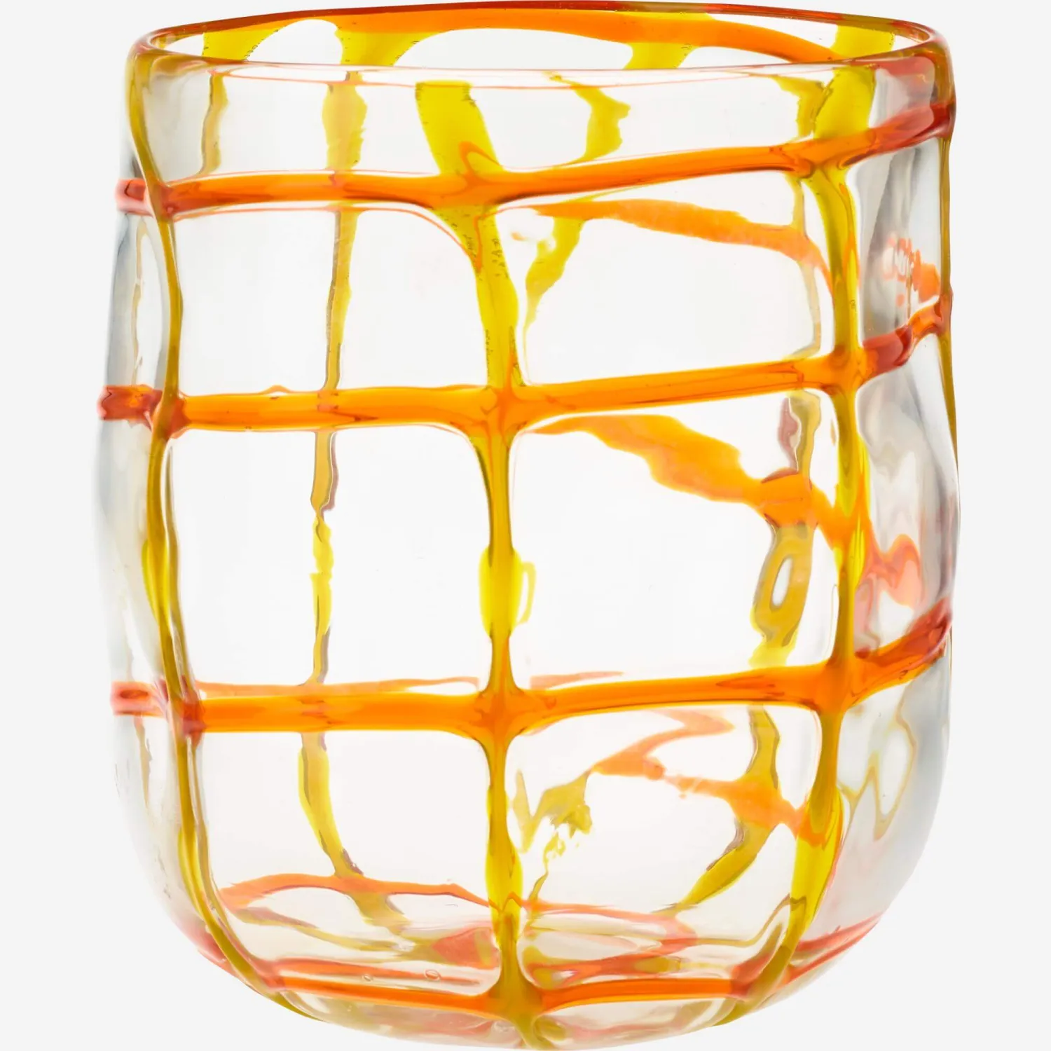 Vase en verre soufflé - 20 x 22 cm - Transparent
