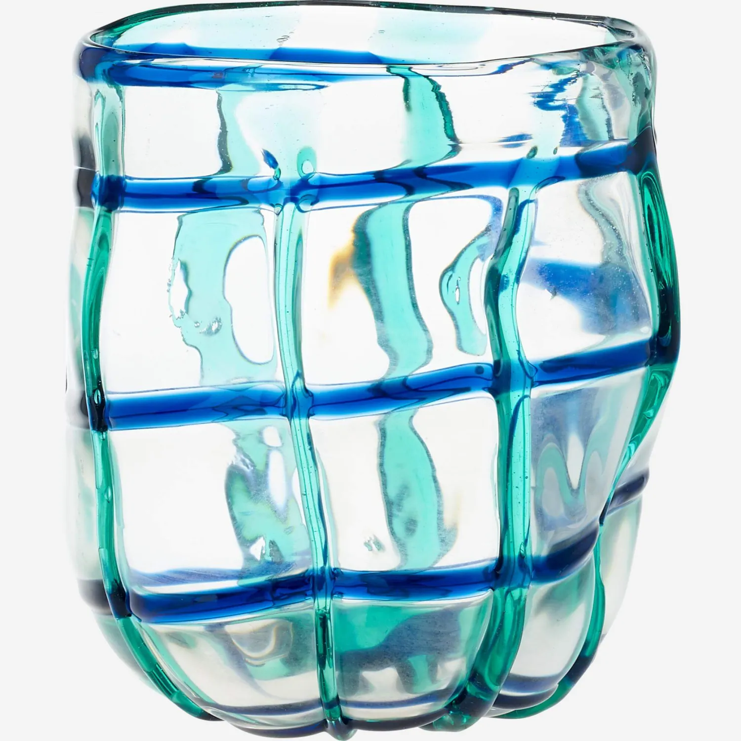Vase en verre soufflé - 15 x 18 cm - Transparent