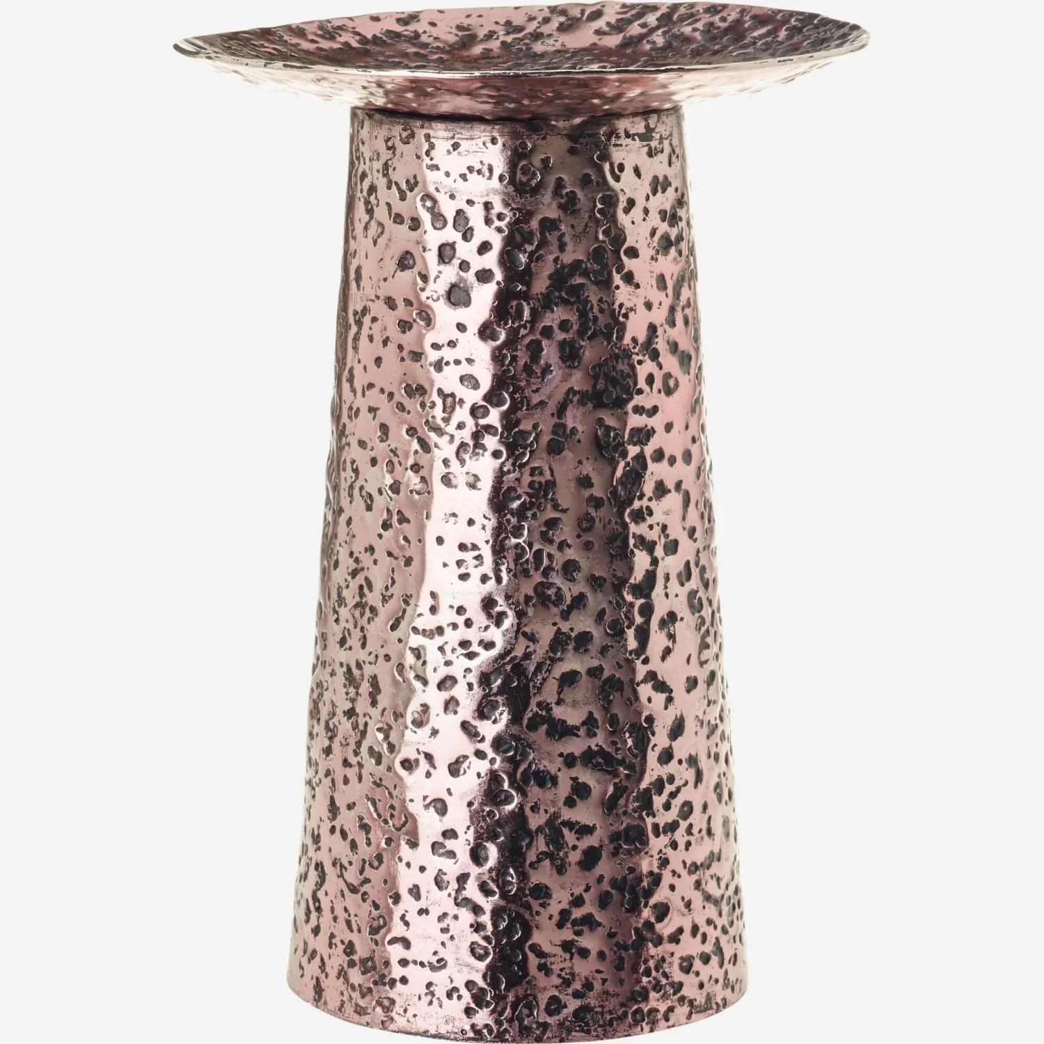 Bougeoir en aluminium - 15 x 21 cm - Cuivre