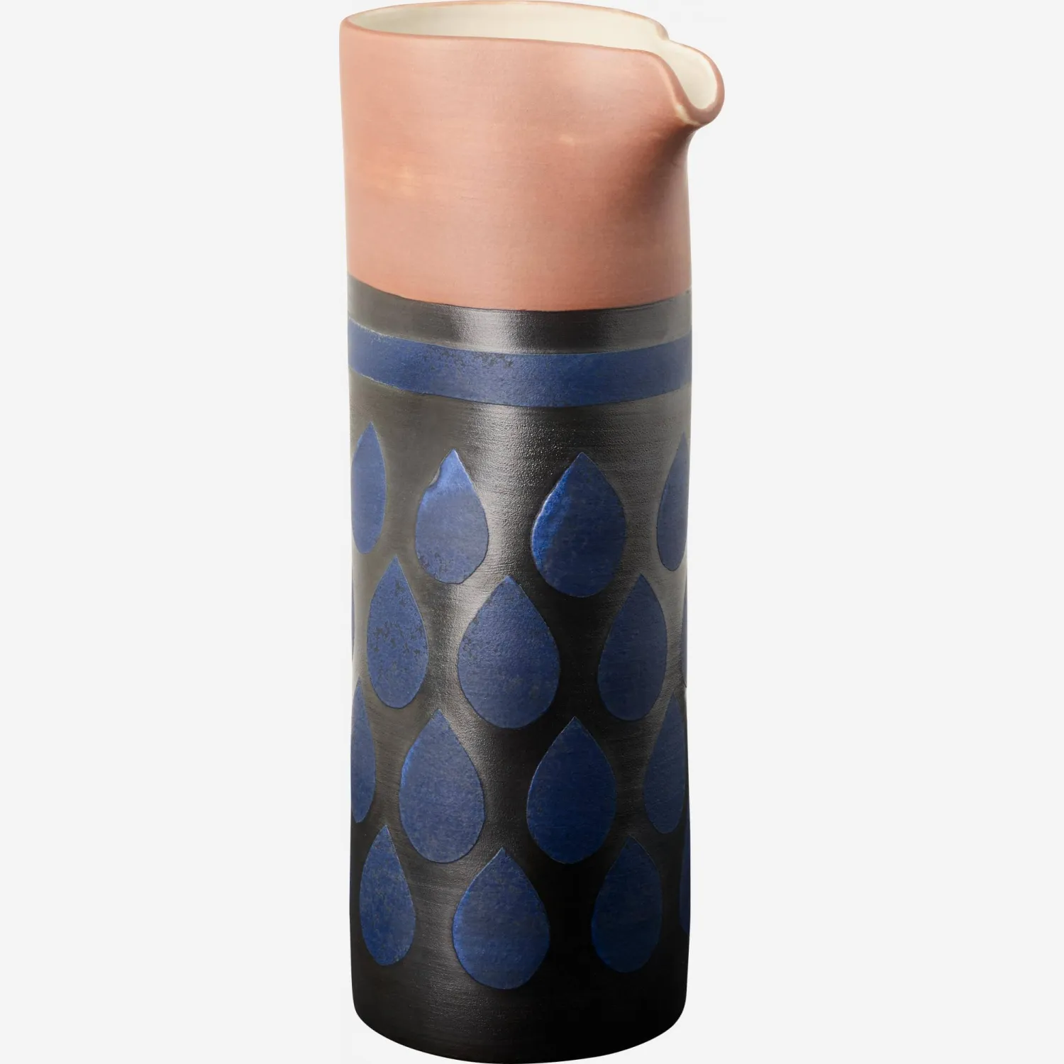 Vase en grès - Bleu foncé