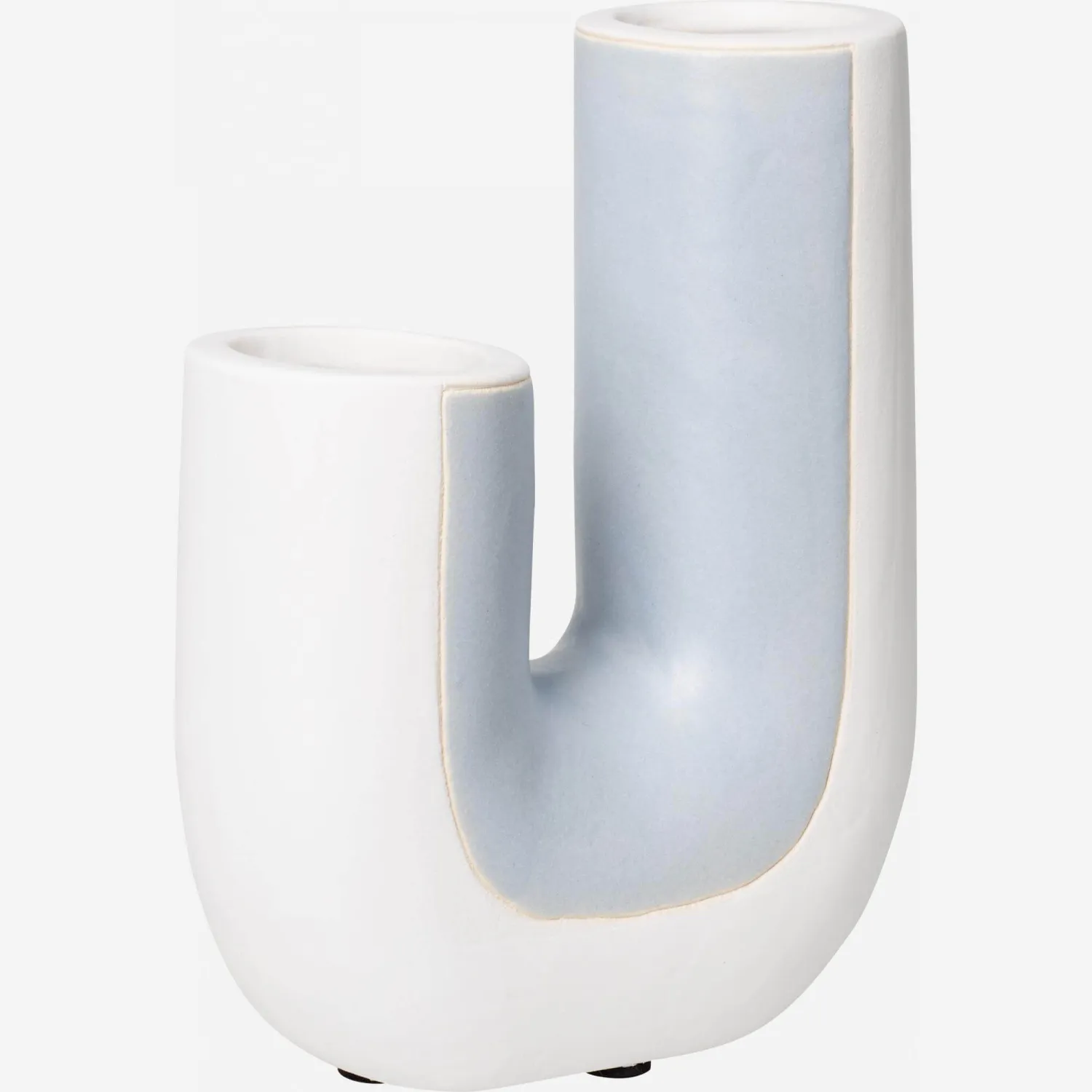 Vase en faïence - Blanc cassé