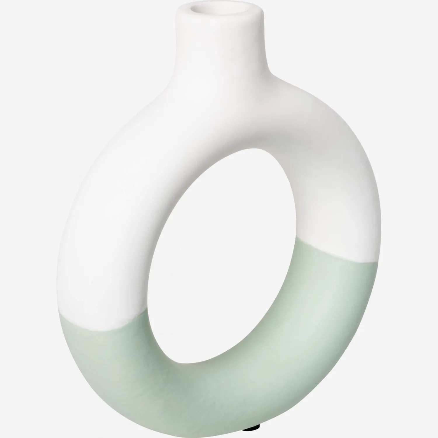 Vase en faïence - 20 cm - Blanc cassé