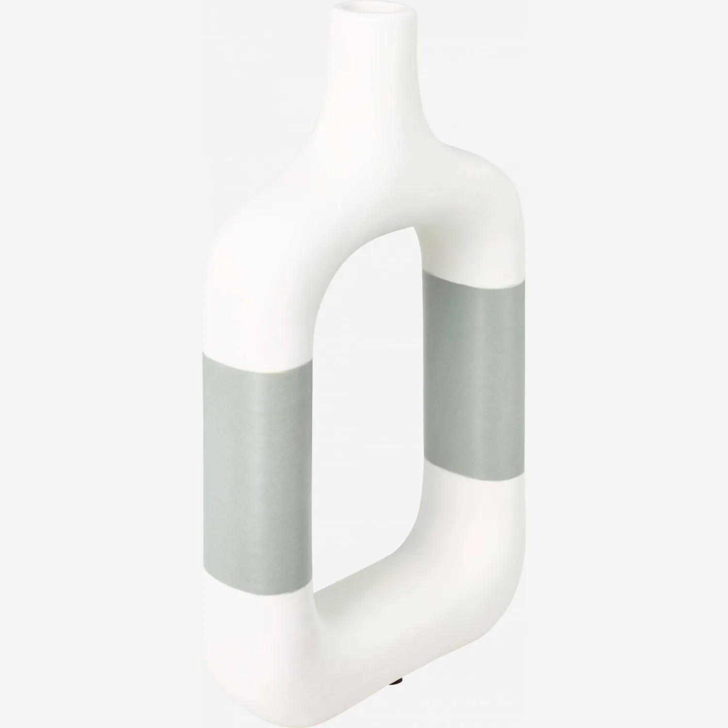 Jarrón de loza - 36 cm - Blanco roto