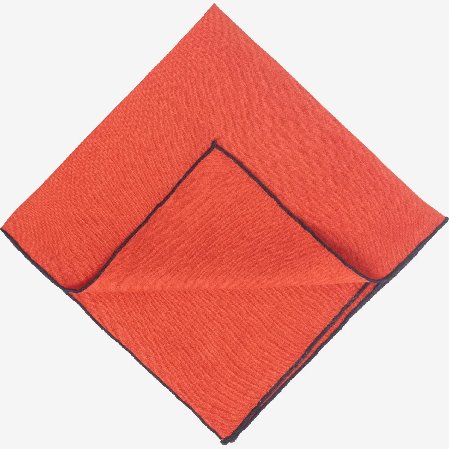 Lot de 2 serviettes de table en lin - 45 x 45 cm - Terracotta