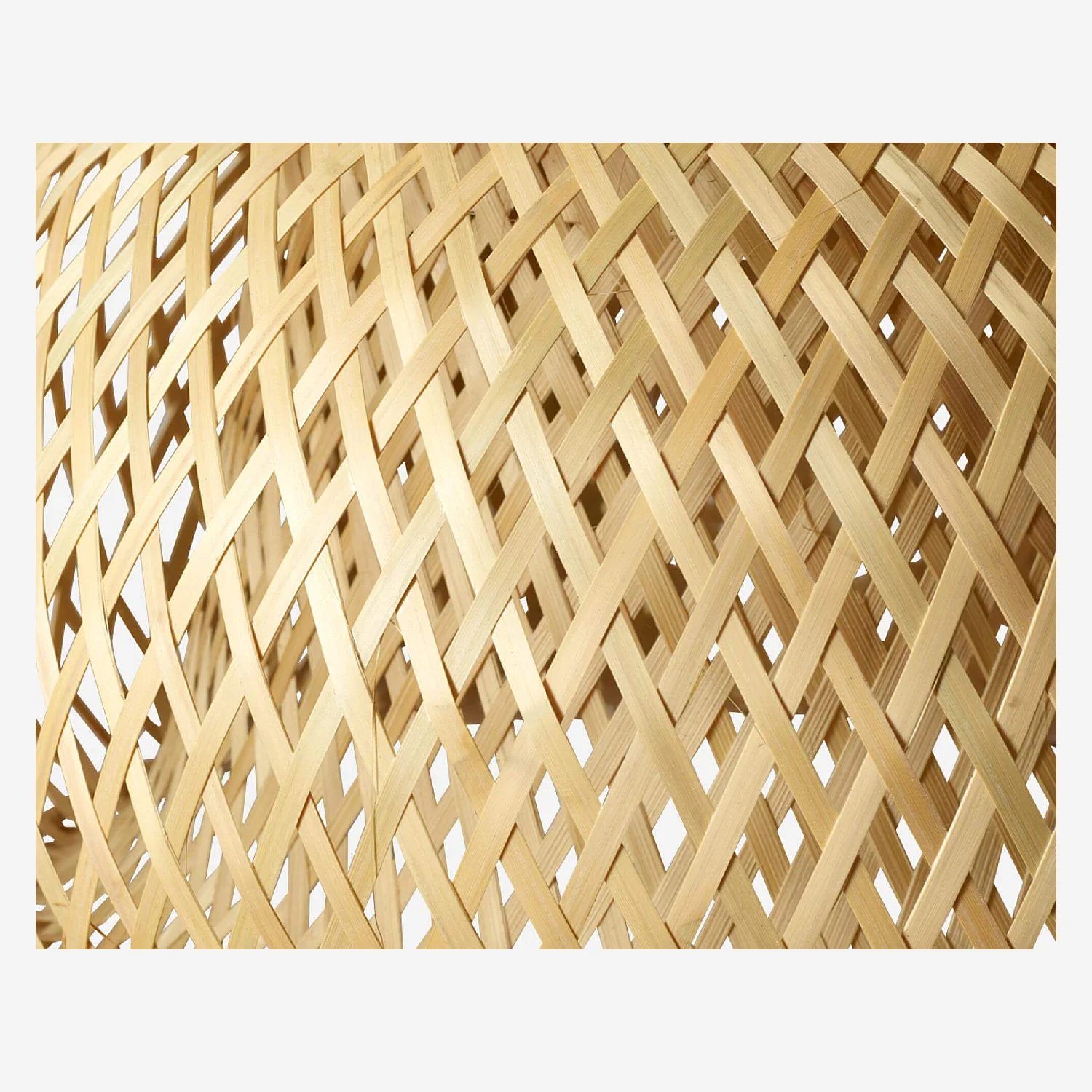 Abat-jour pour suspension en bambou - 40 cm - Naturel - 2