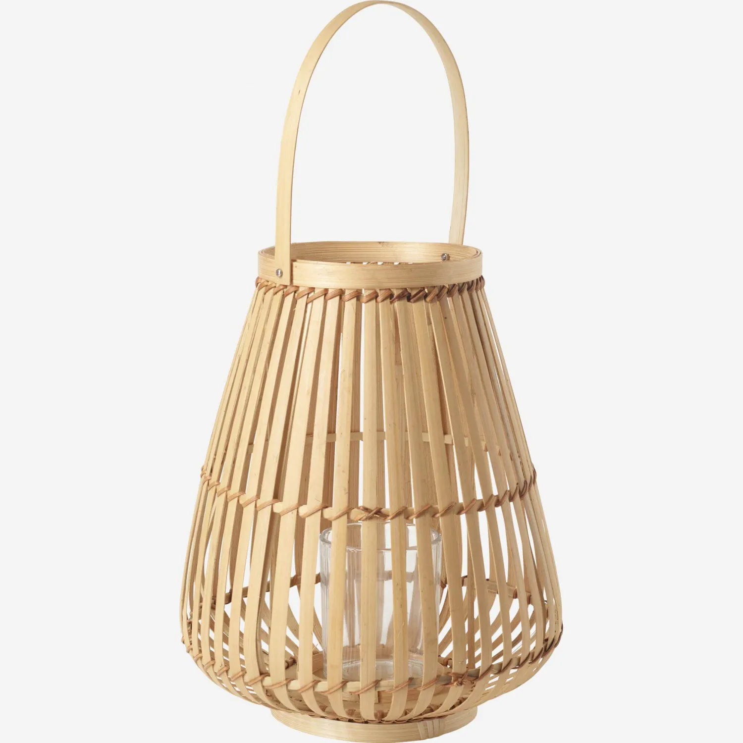 Farolillo de bambú - 25 x 30 cm - Natural