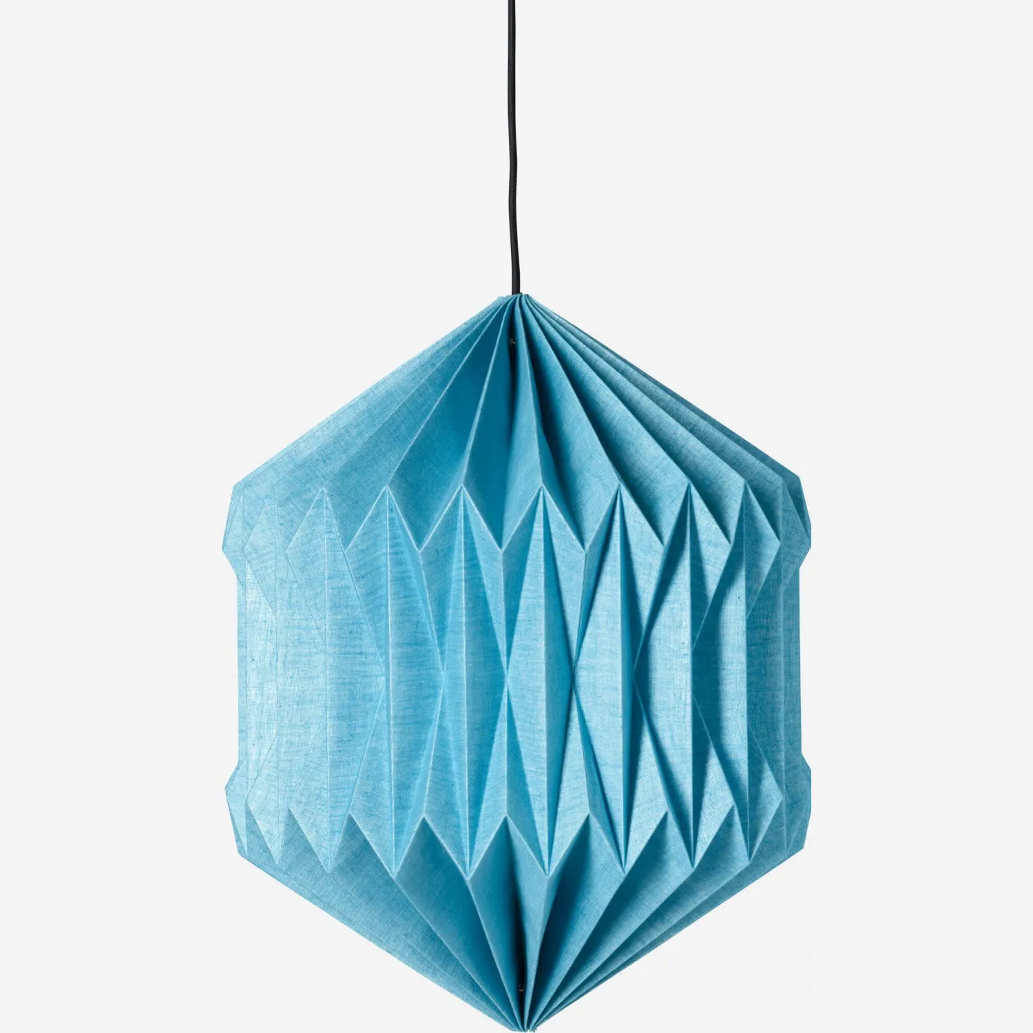 Lampada a sospensione in tessuto - 39 x 49 cm - Blu