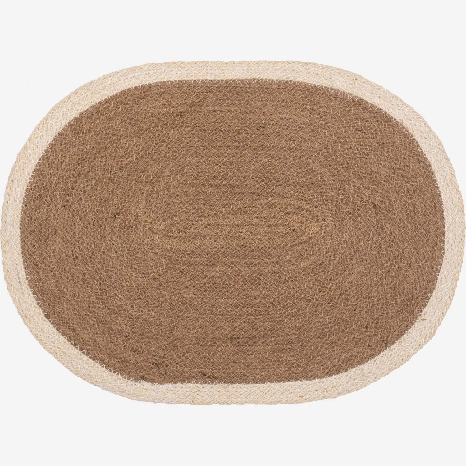 Placemats van jute en zeegras - 30 x 40 cm - Wit