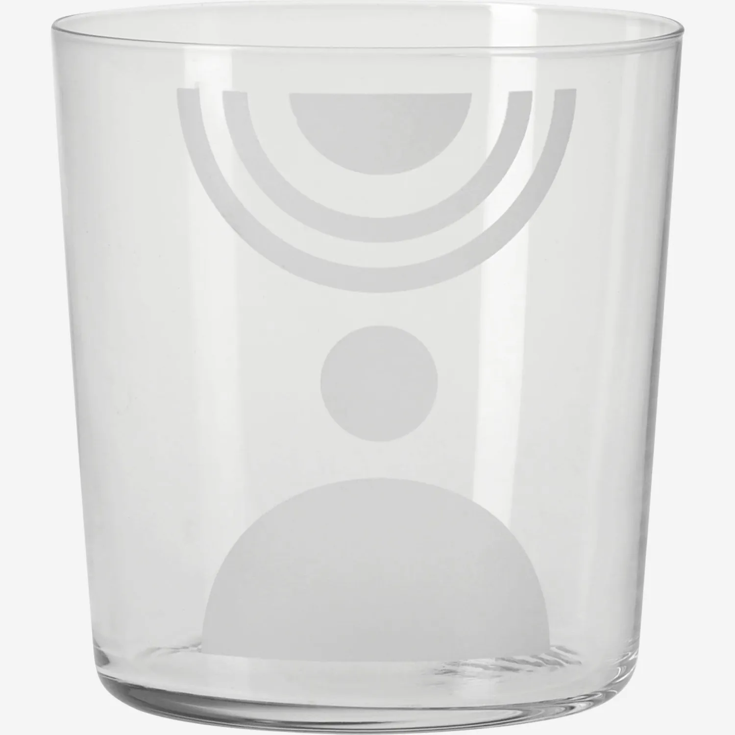 Gobelet bas en verre - Motif demi-lune by Floriane Jacques