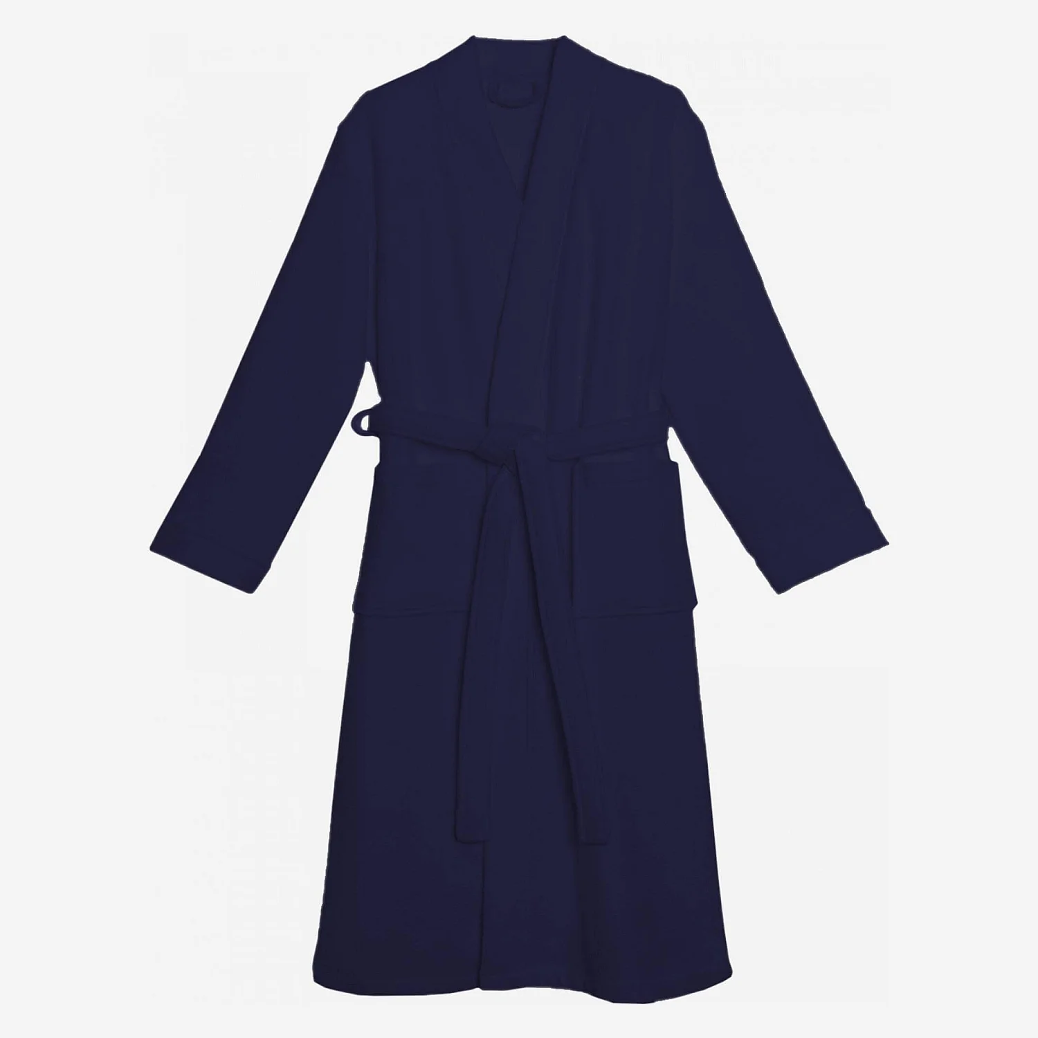 Peignoir en coton - Taille unique - Bleu marine - 1