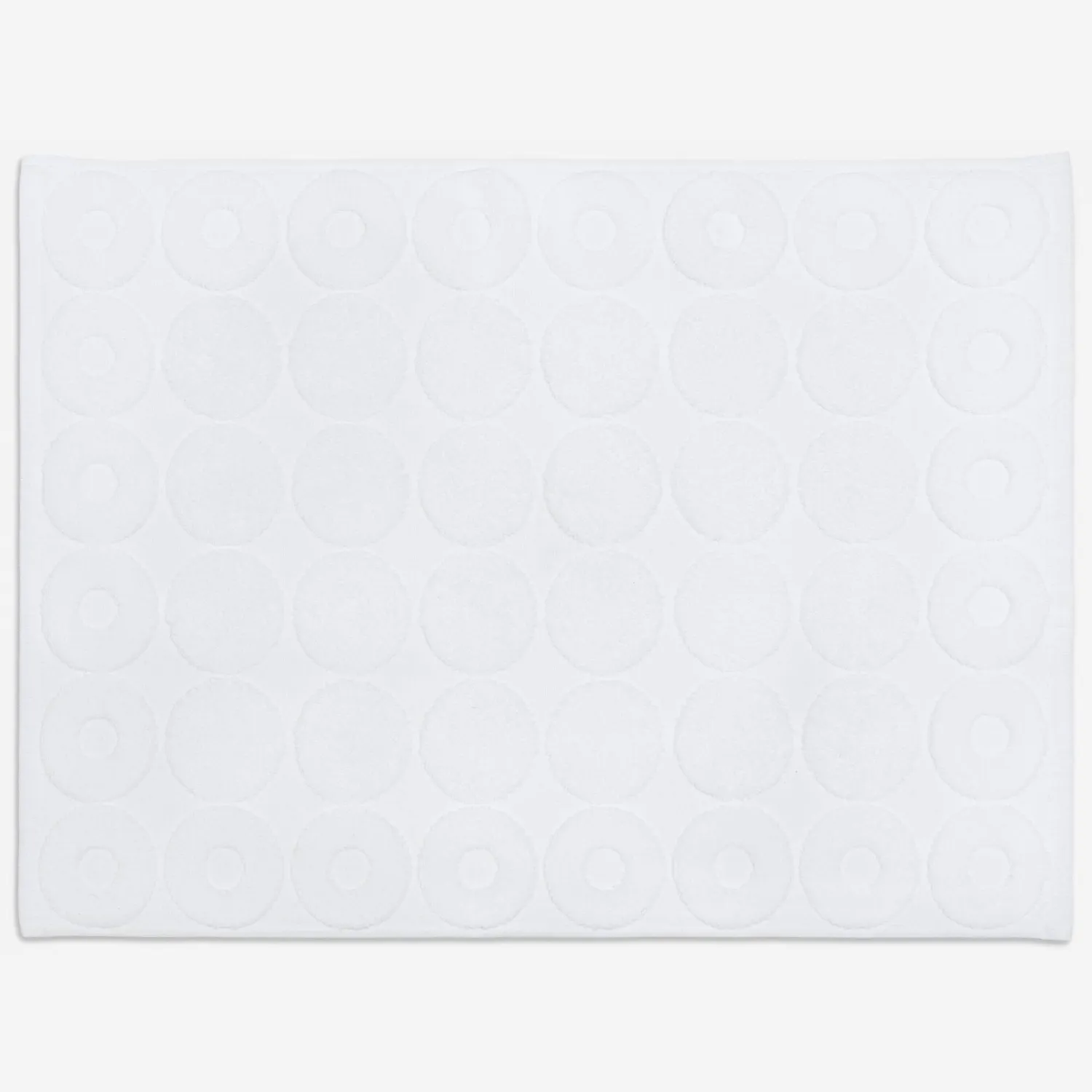 Alfombra de baño de algodón - 60 x 80 cm - Blanca