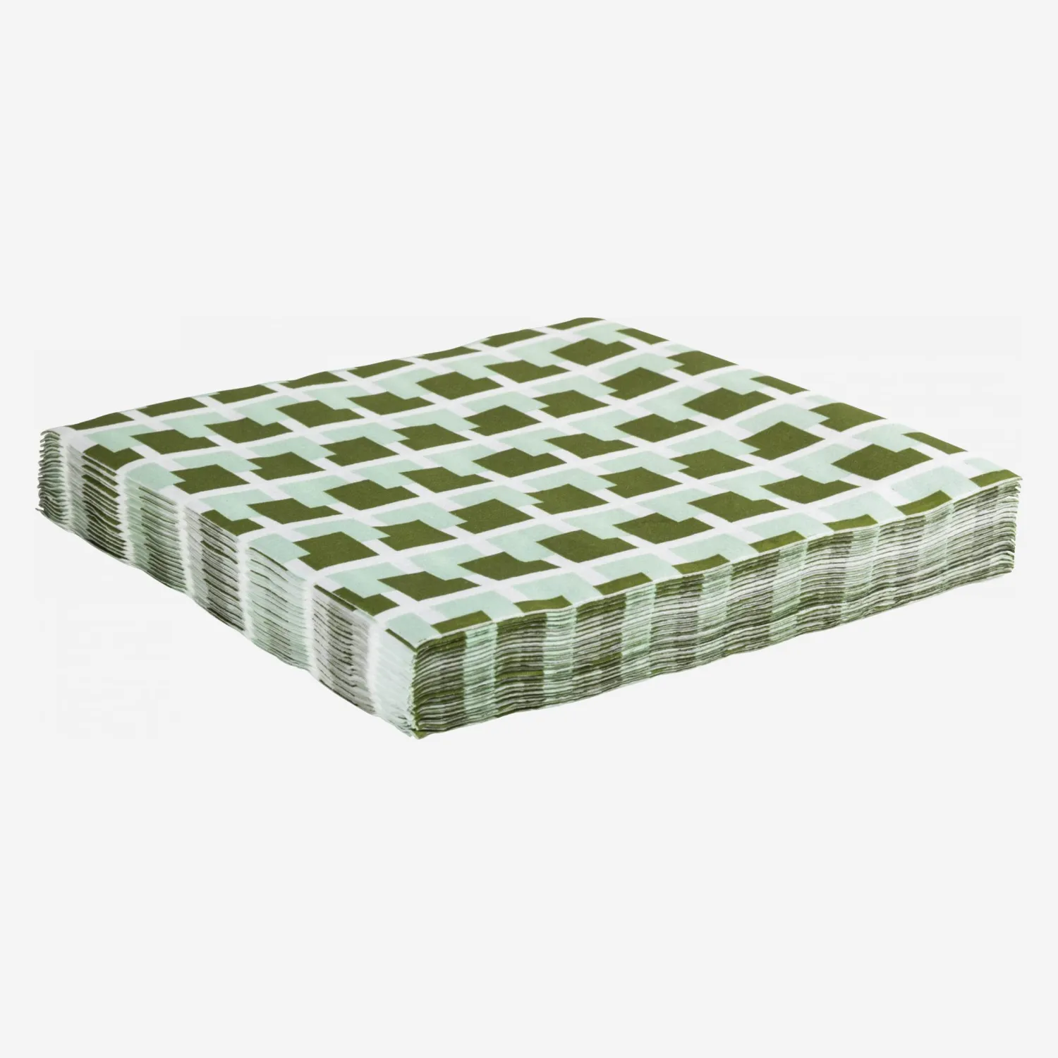 Lot de 20 serviettes en papier - 40 cm - Motif vert by Floriane Jacques - 1
