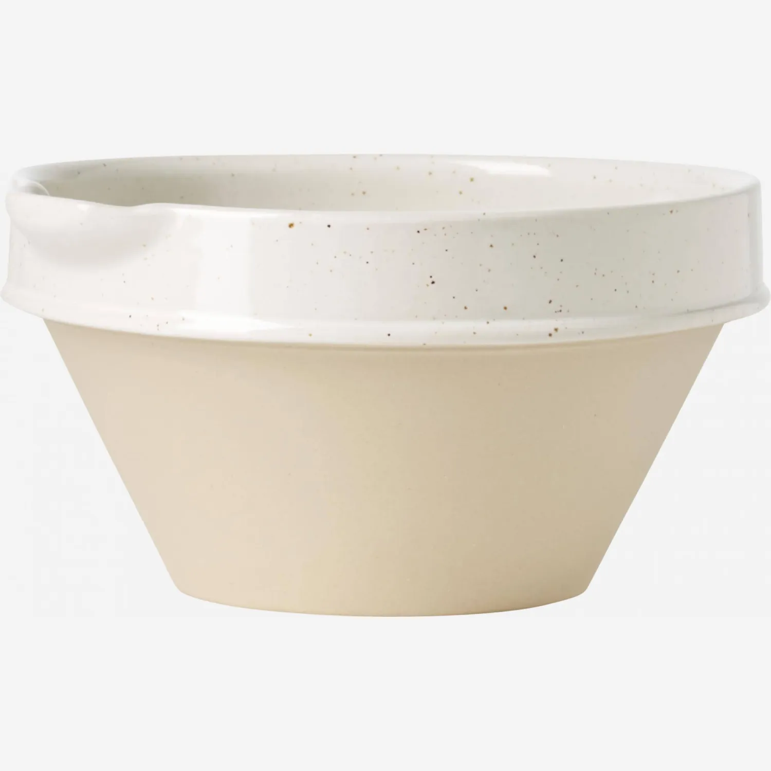 Bol à bec en grès - 18 cm - Crème