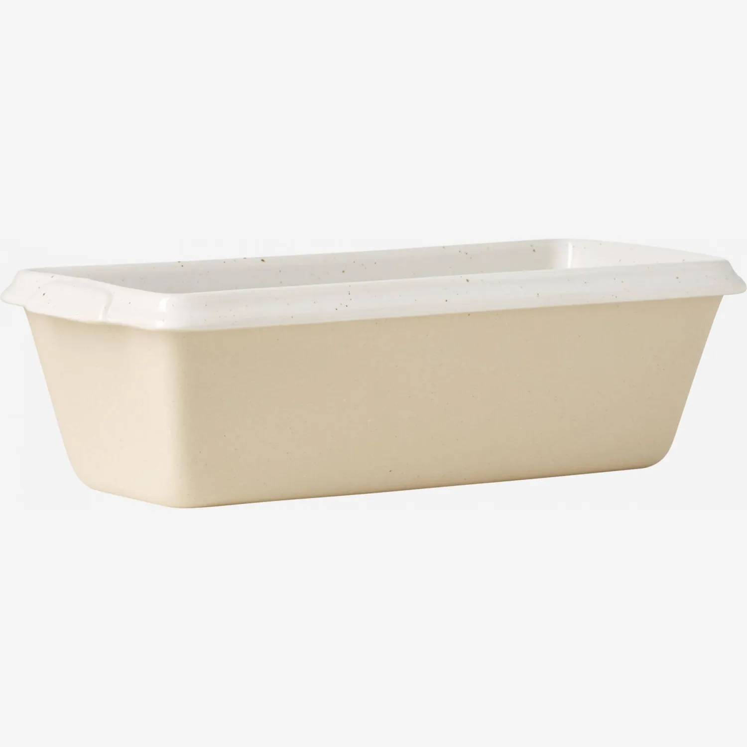 Forma para bolo retangular em grés - Creme
