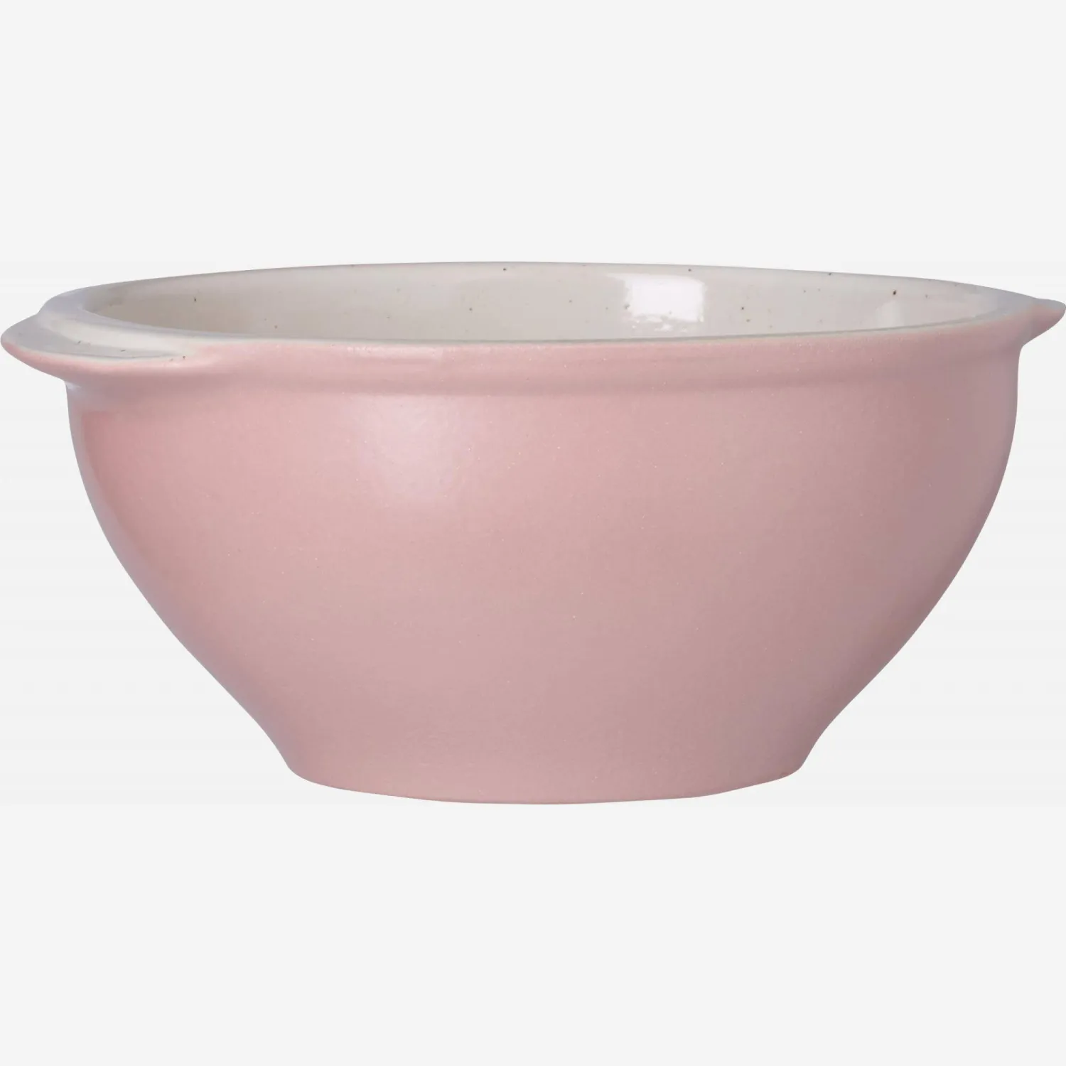 Bol con asas de gres - 13 cm - Rosa