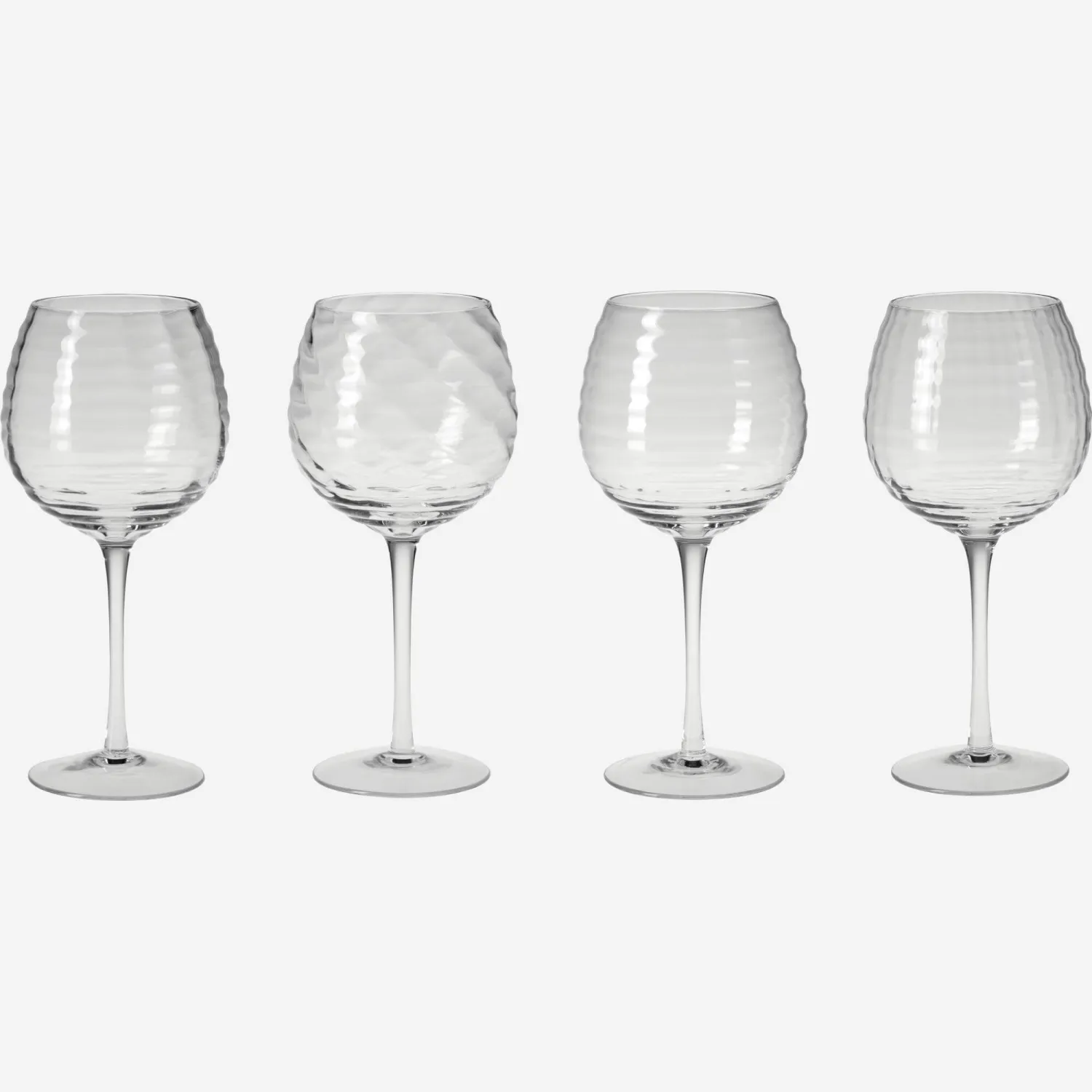 Lot de 4 verres à cocktail en verre - 610 ml - Transparent