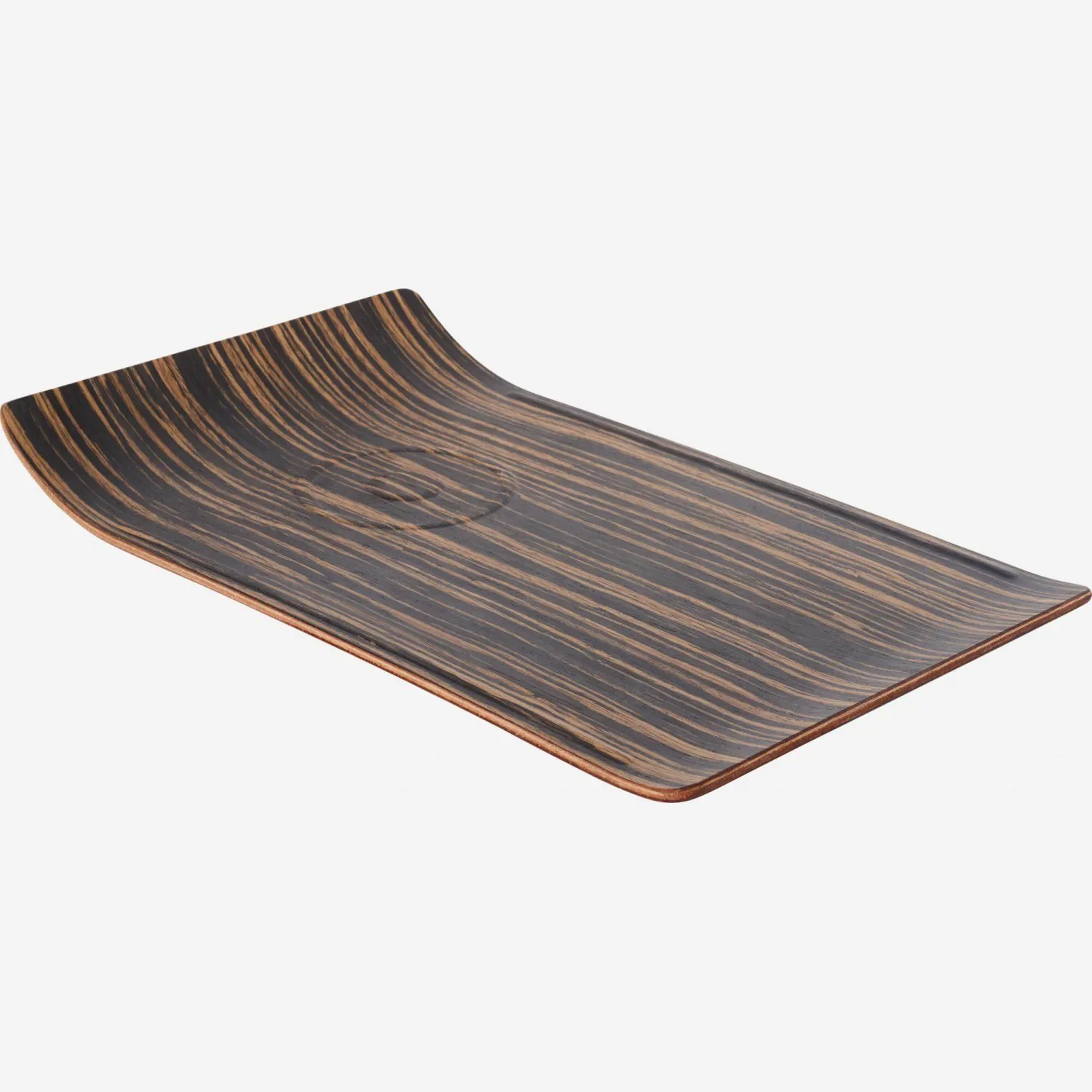 Bandeja rectangular de madera - 30 x 18 cm - Madera oscura