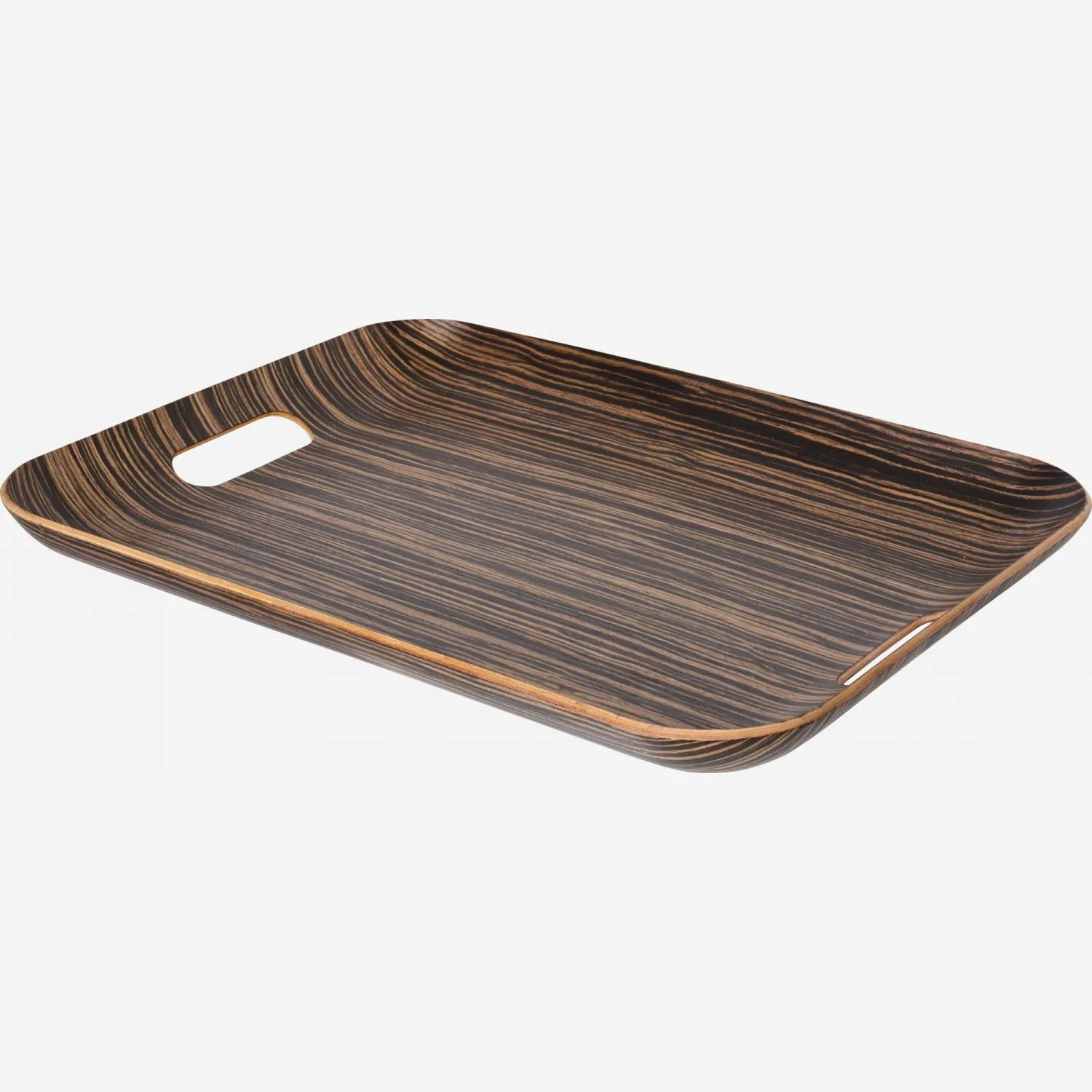 Rechthoekig dienblad van melamine 45 x 36 cm - Donker hout