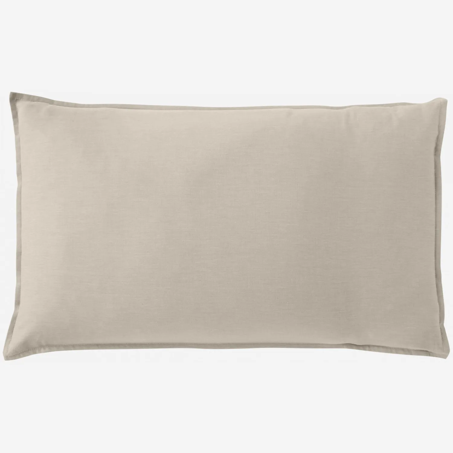 Taie d'oreiller en coton - 50 x 80 cm - Beige et vert clair