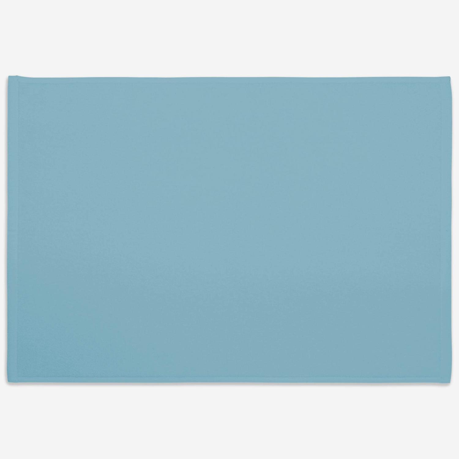 Tapis de bain en coton - 60 x 80 cm - Bleu
