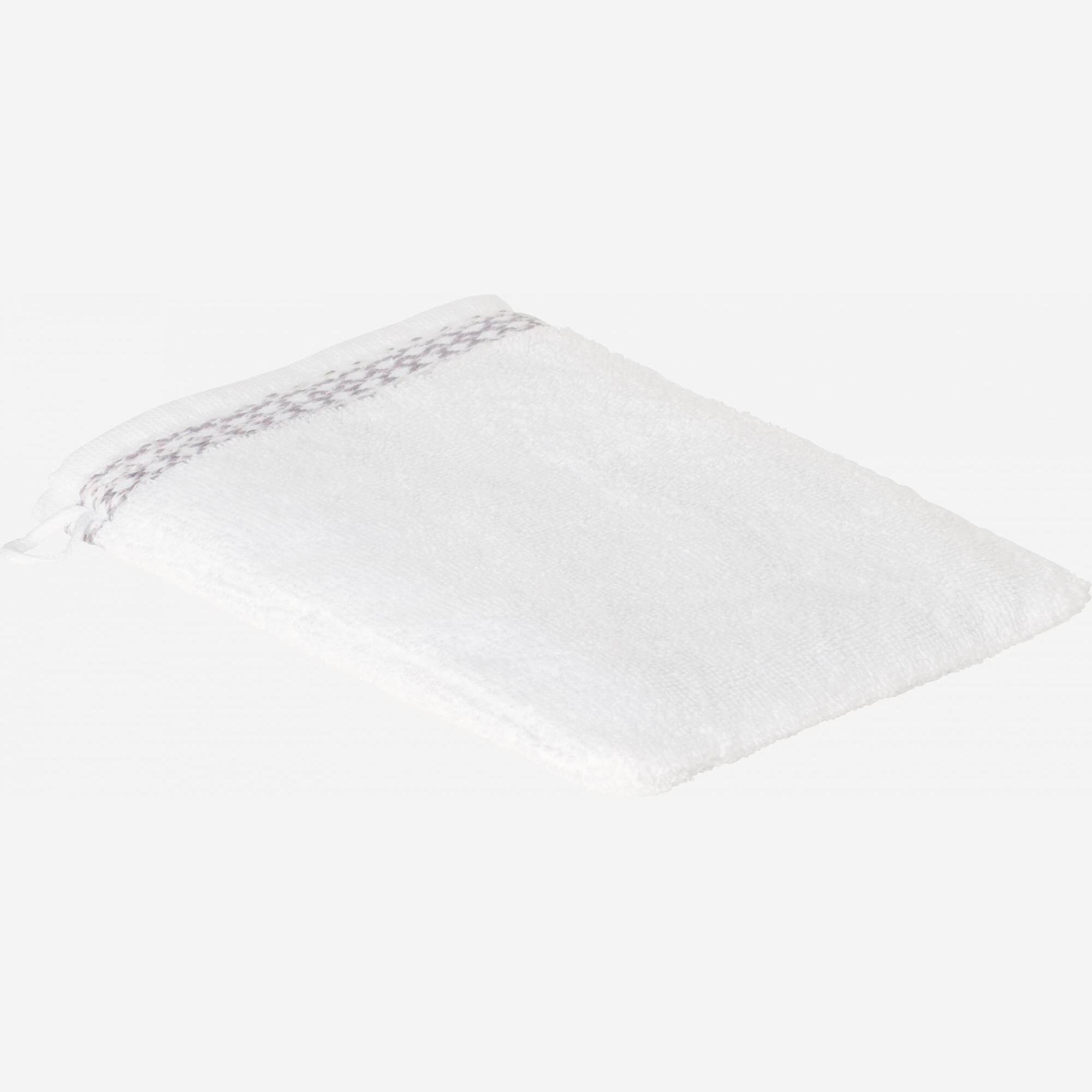 Cotton bath glove - White 