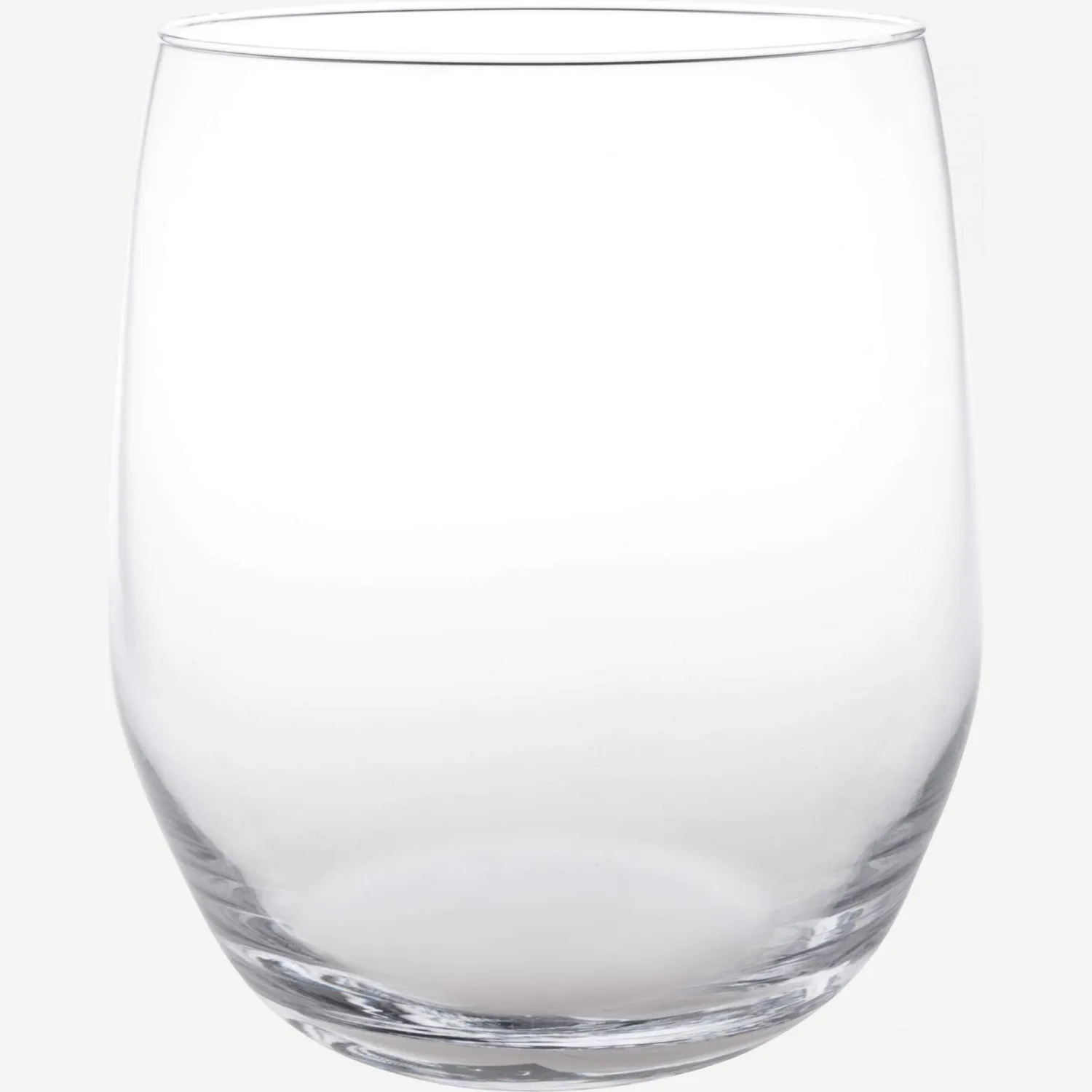 Vase en verre soufflé bouche  - 33 cm - Transparent