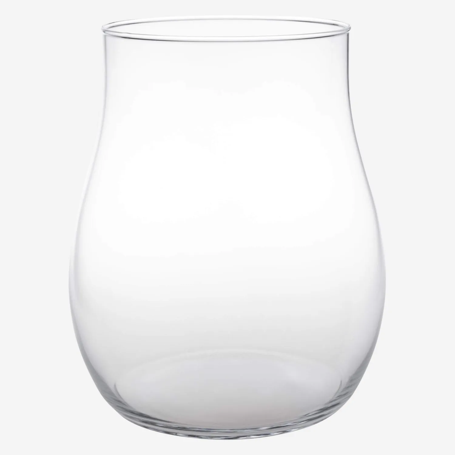 Vase en verre soufflé bouche  - 22 cm - Transparent - 1