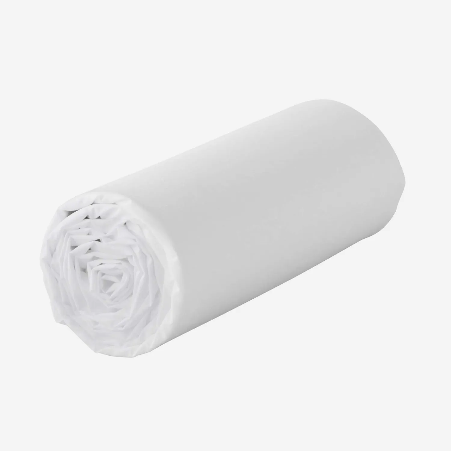 Drap housse en coton - 90 x 200 cm - Blanc - 1