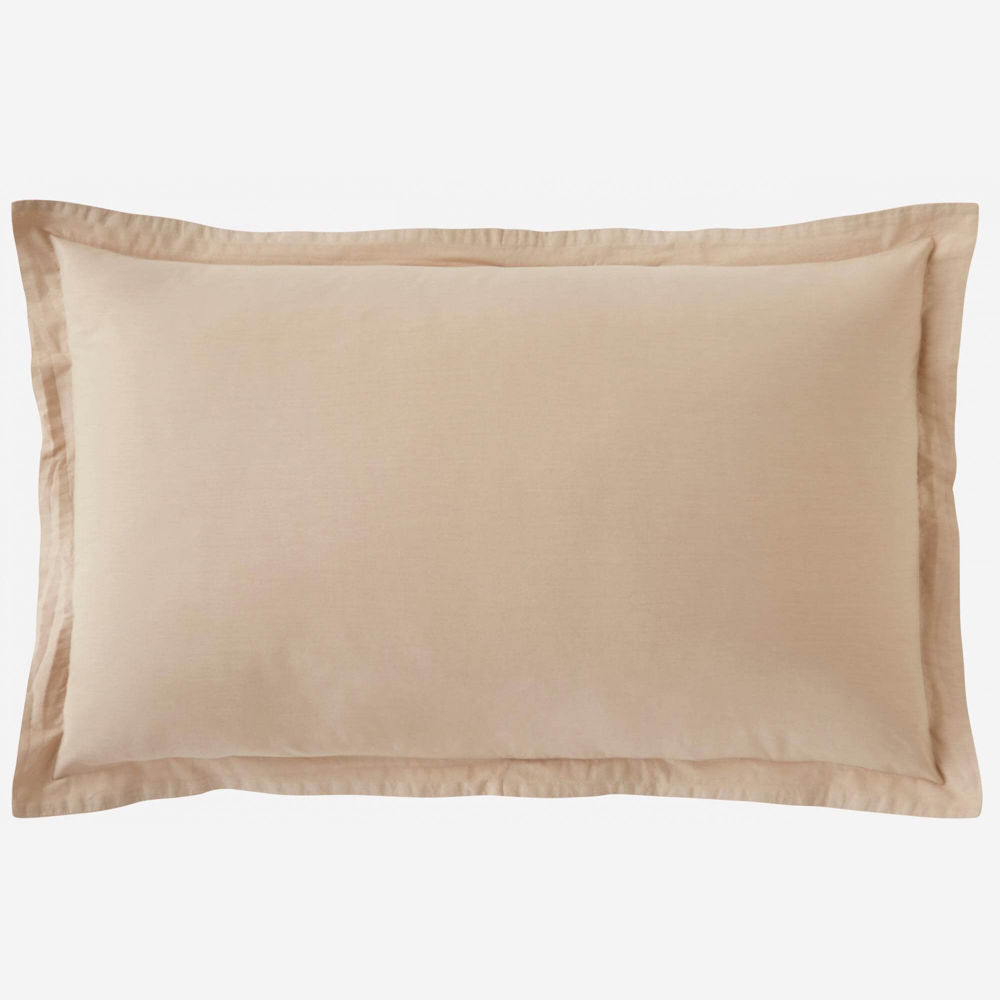 Taie d'oreiller en coton - 50 x 80 cm - Beige