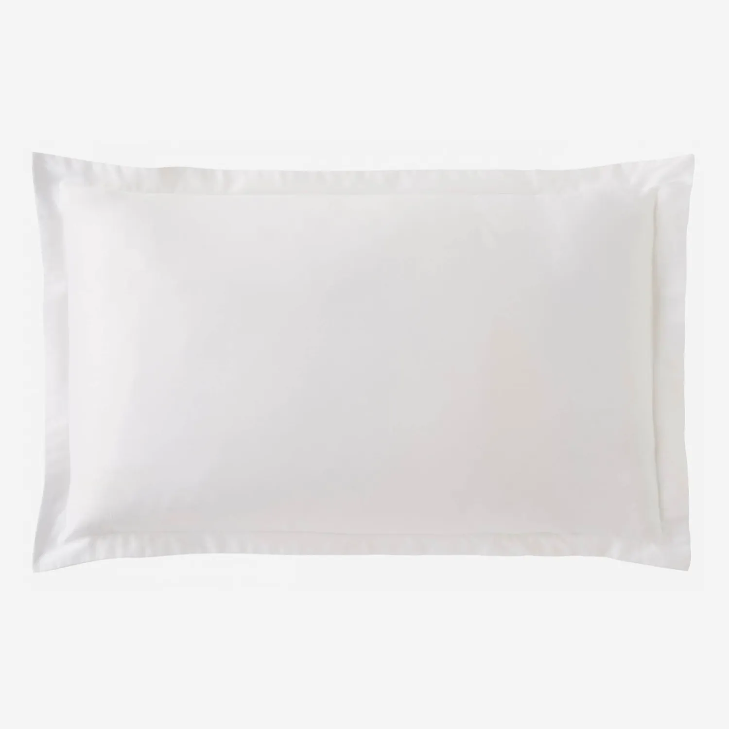 Taie d'oreiller en satin de coton - 50 x 80 cm - Blanc - 1